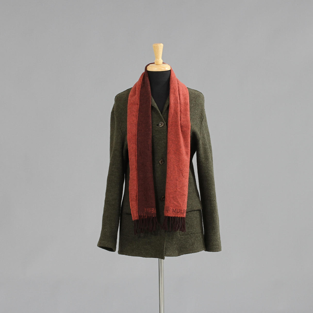 MULBERRY KAVAJ, ylle, samt MULBERRY HALSDUK, lammull.