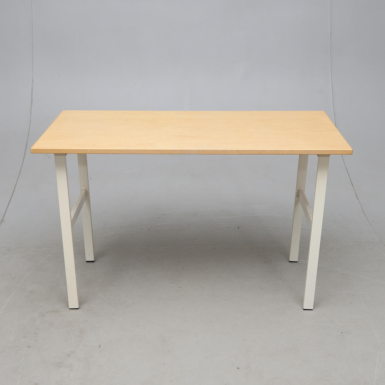 A desk, beech and lacquered metal, 19/2000's.