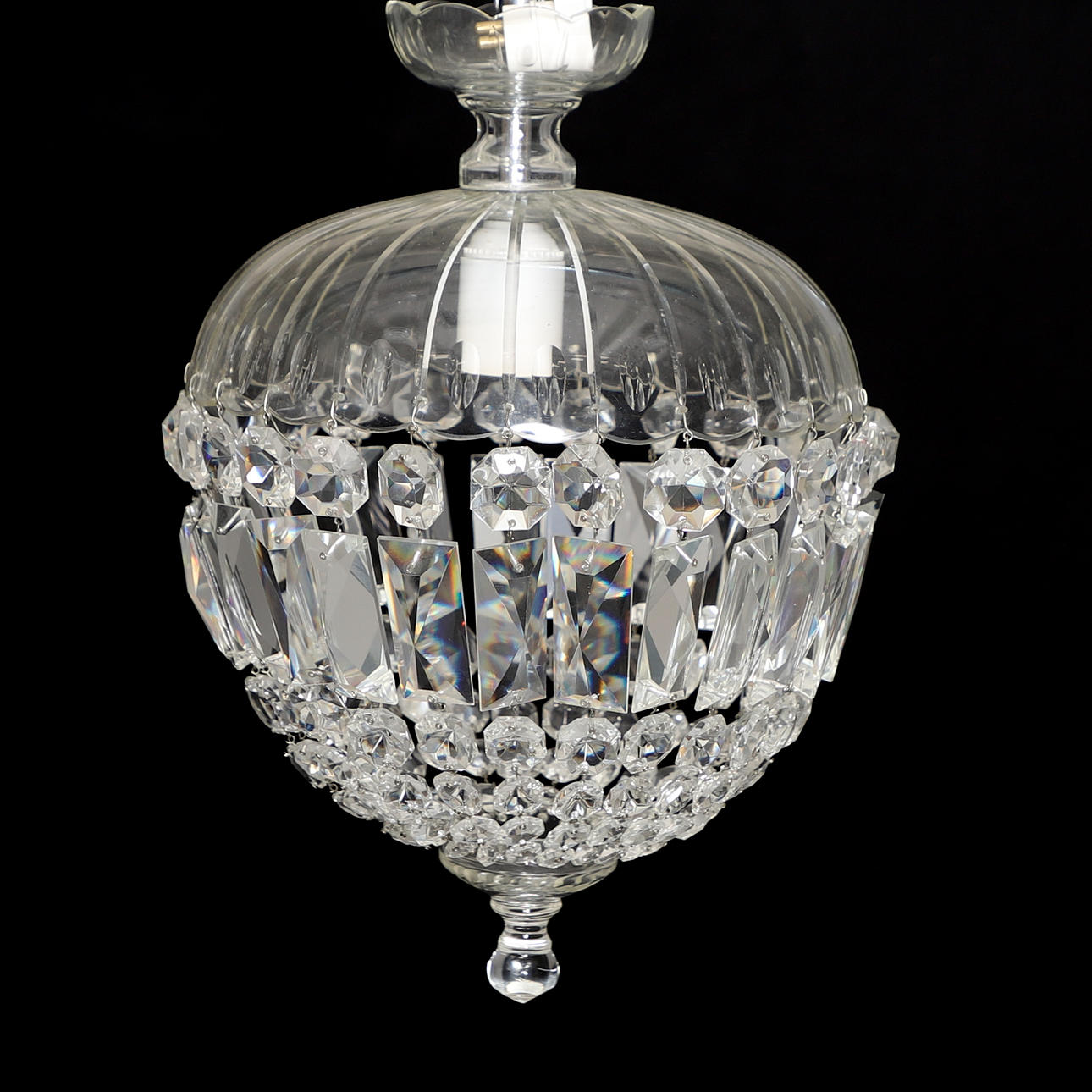A glass ceiling lamp, 20th century.