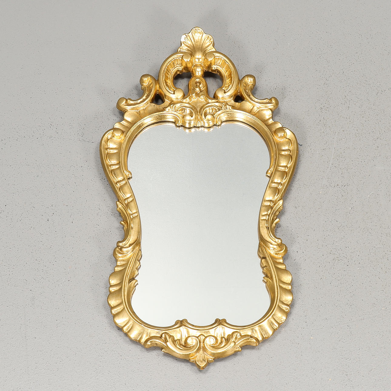 VÄGGSPEGEL förgylld, 1900-tal.