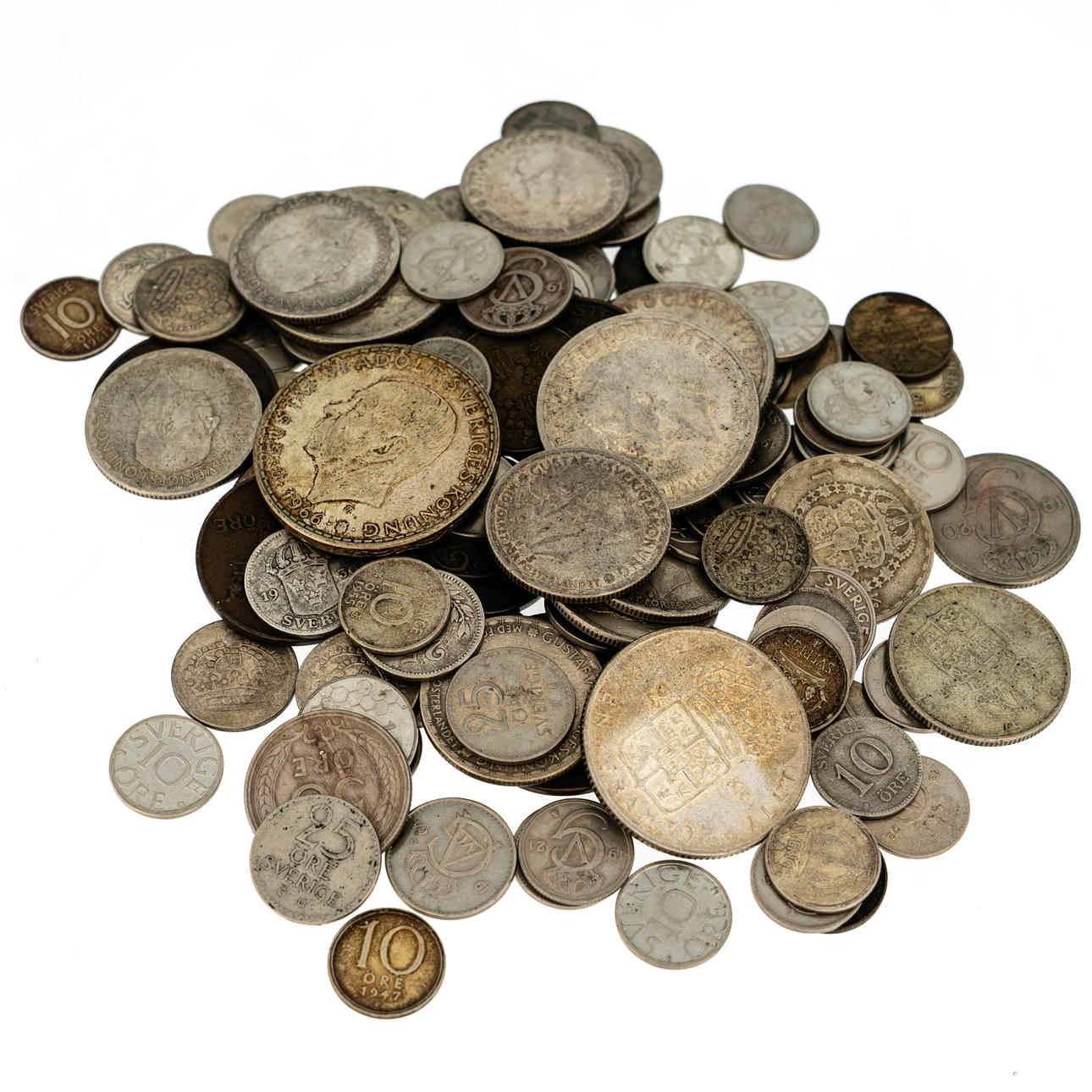 SAMLING-MYNT, Sverige, Silver.