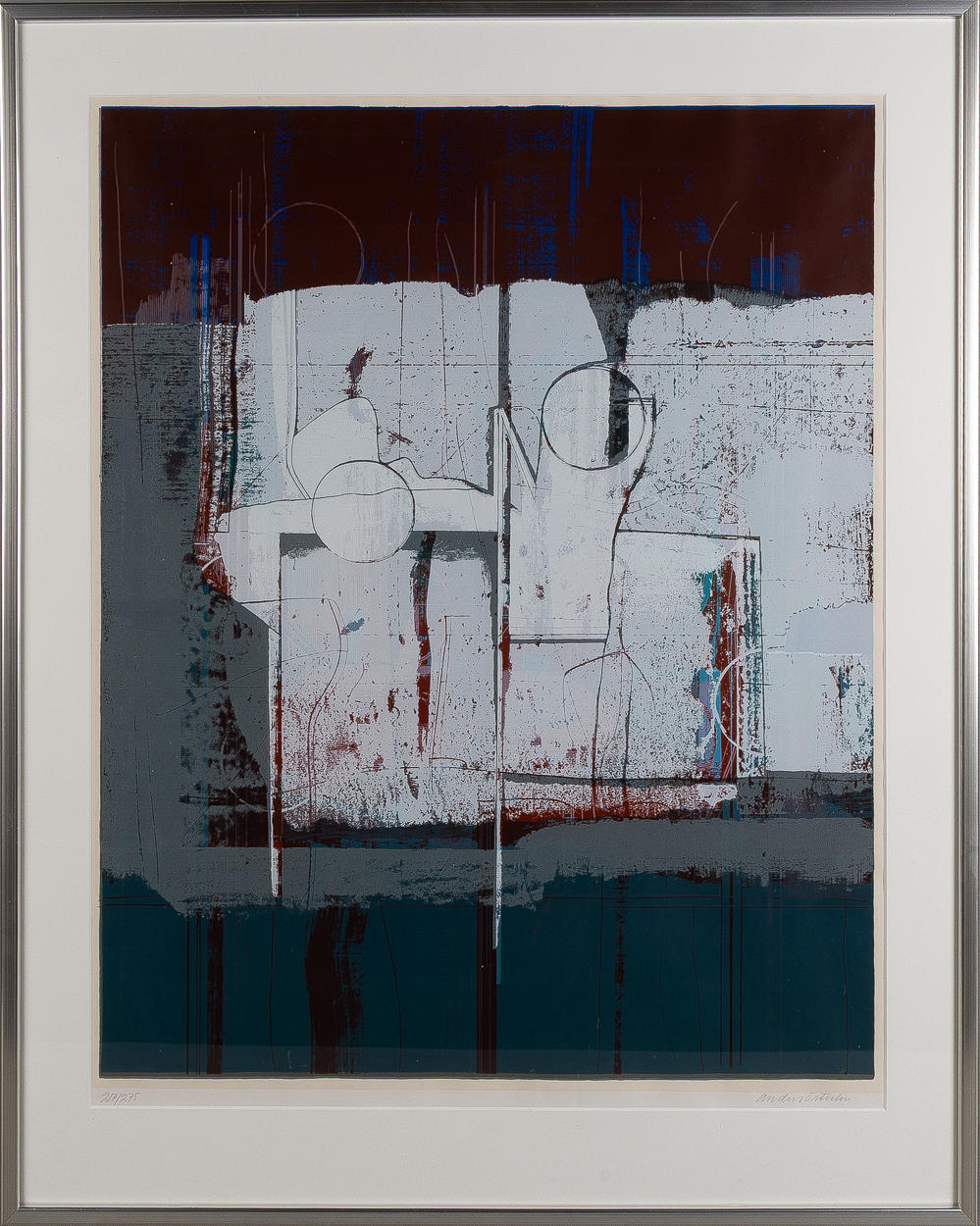 ANDERS ÖSTERLIN. Composition, color lithography.