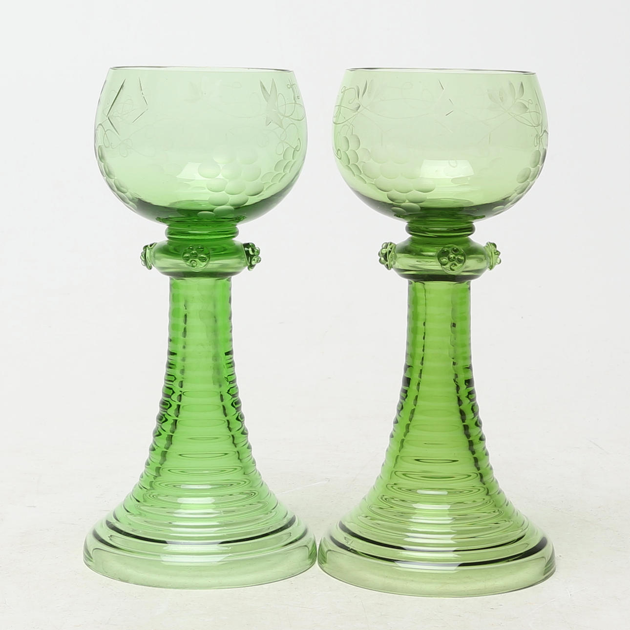 STRAPS, 2 pcs, glass, green.