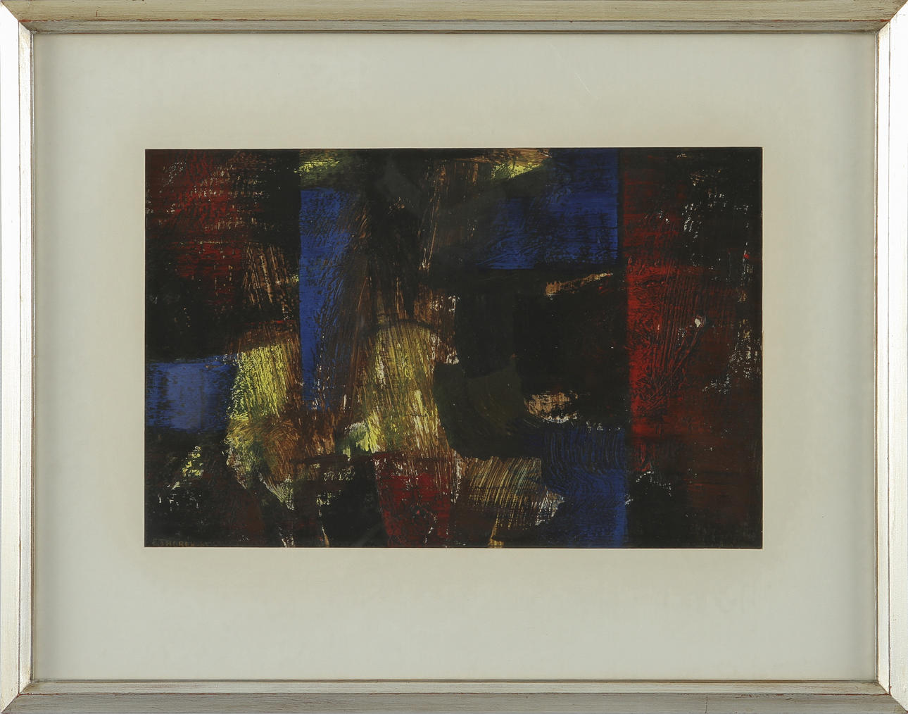 ESAIAS THORÉN. Blandteknik, signerad -65. "Solfläckar".