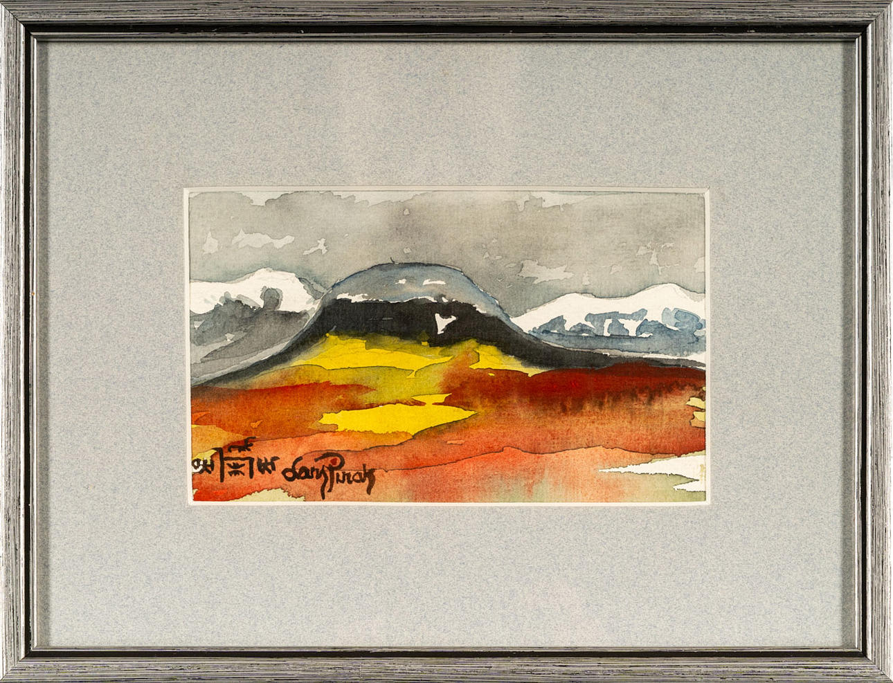 LARS PIRAK. Watercolor on paper, signed.