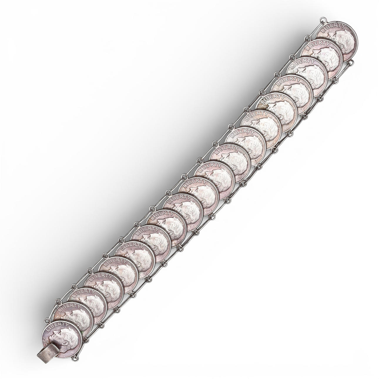Braclet with American silver coins.