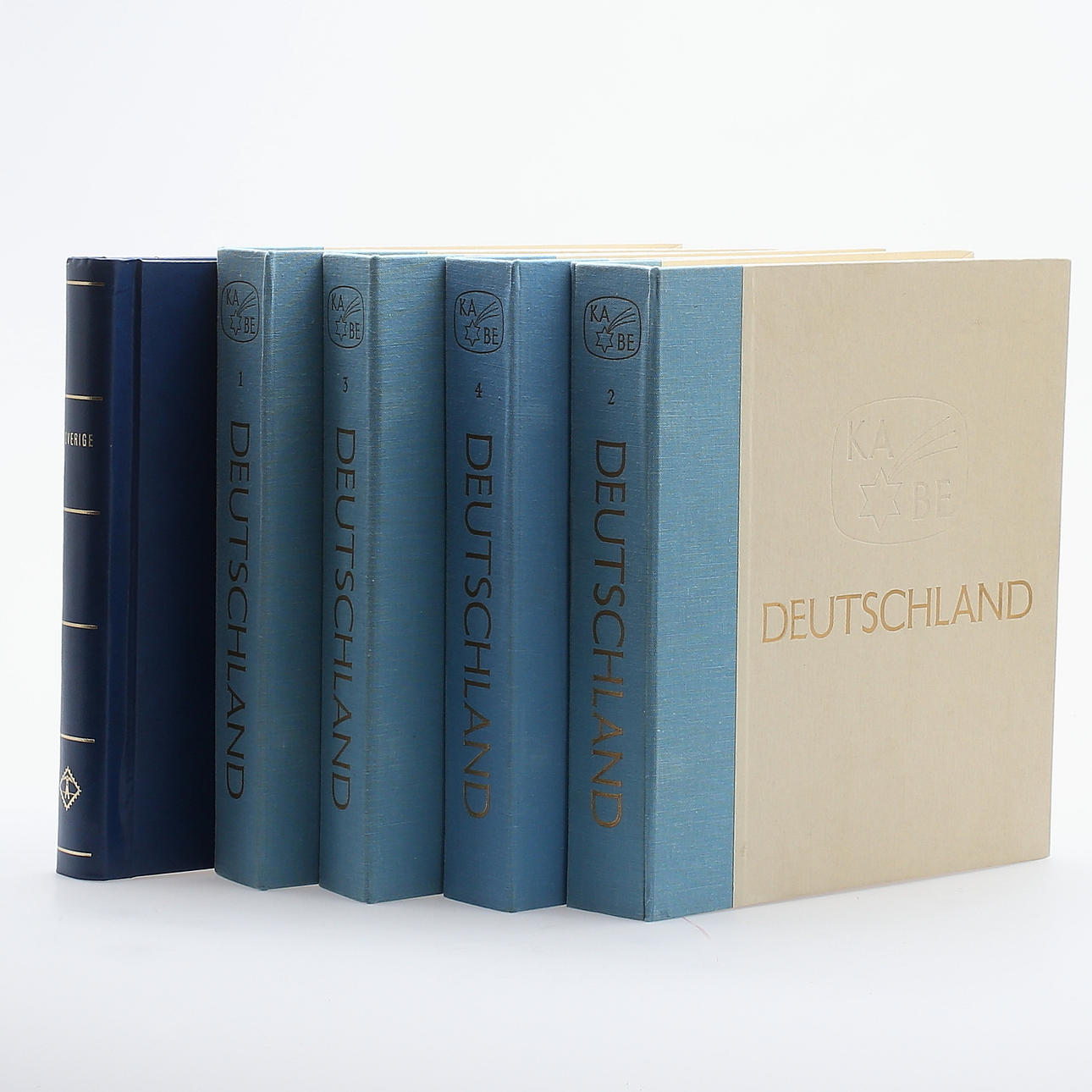 FRIMÄRKSALBUM, 5 st, Tyskland samt Sverige, 1900-tal.