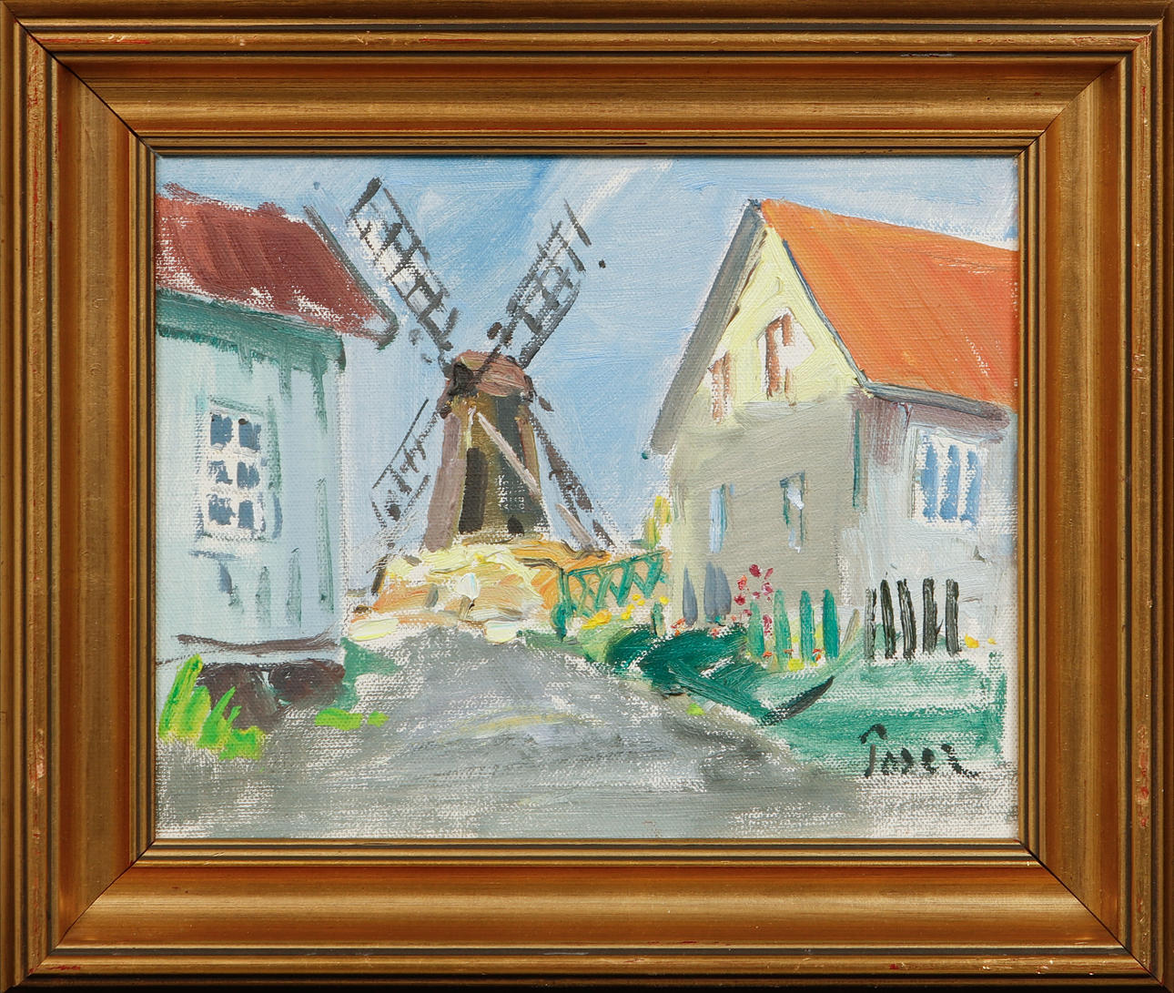 MARTIN POSER. "Fiskebäckskil", olja på duk, signerad.