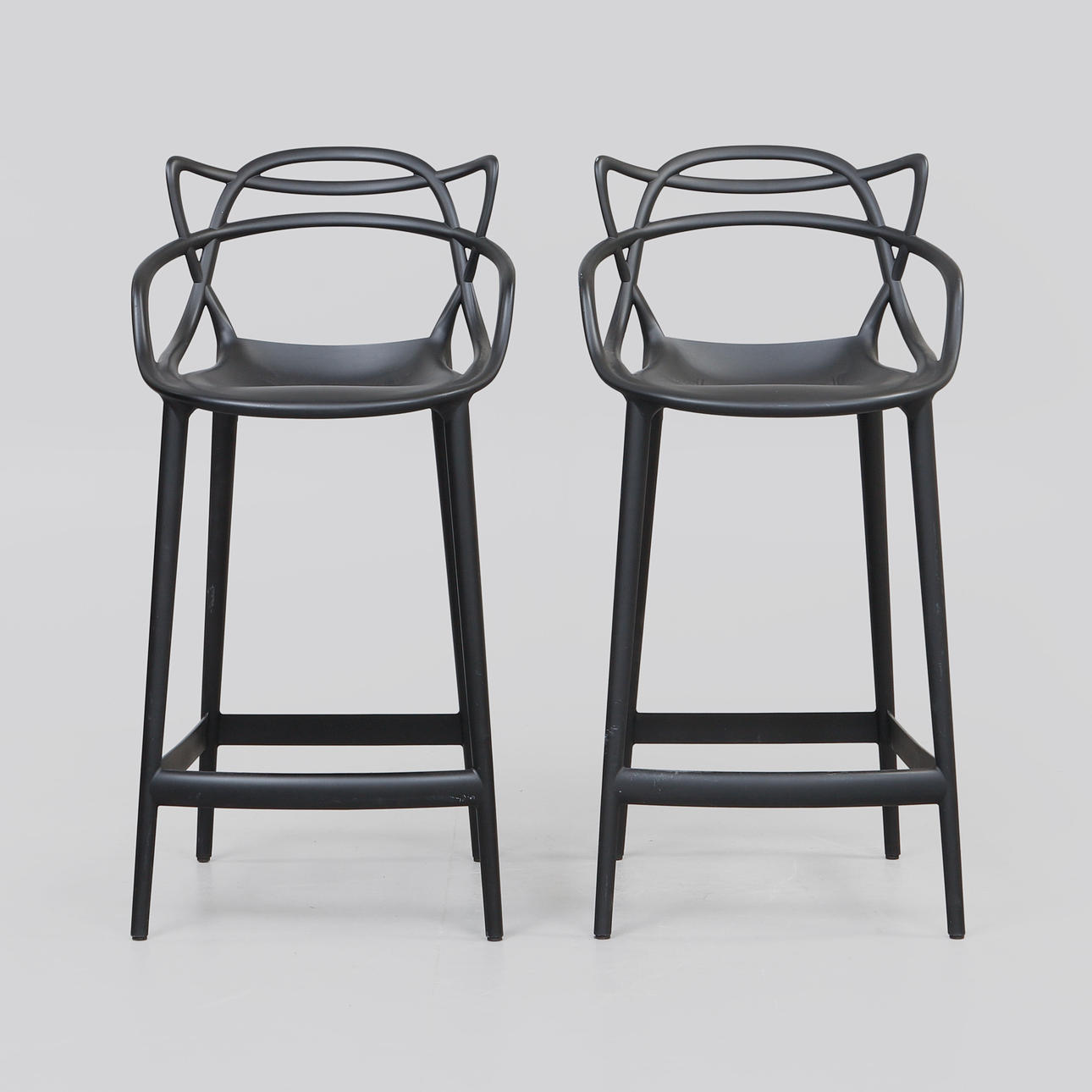PHILIPPE STARK. Barstolar, 2 st, "Masters Stool", Kartell.