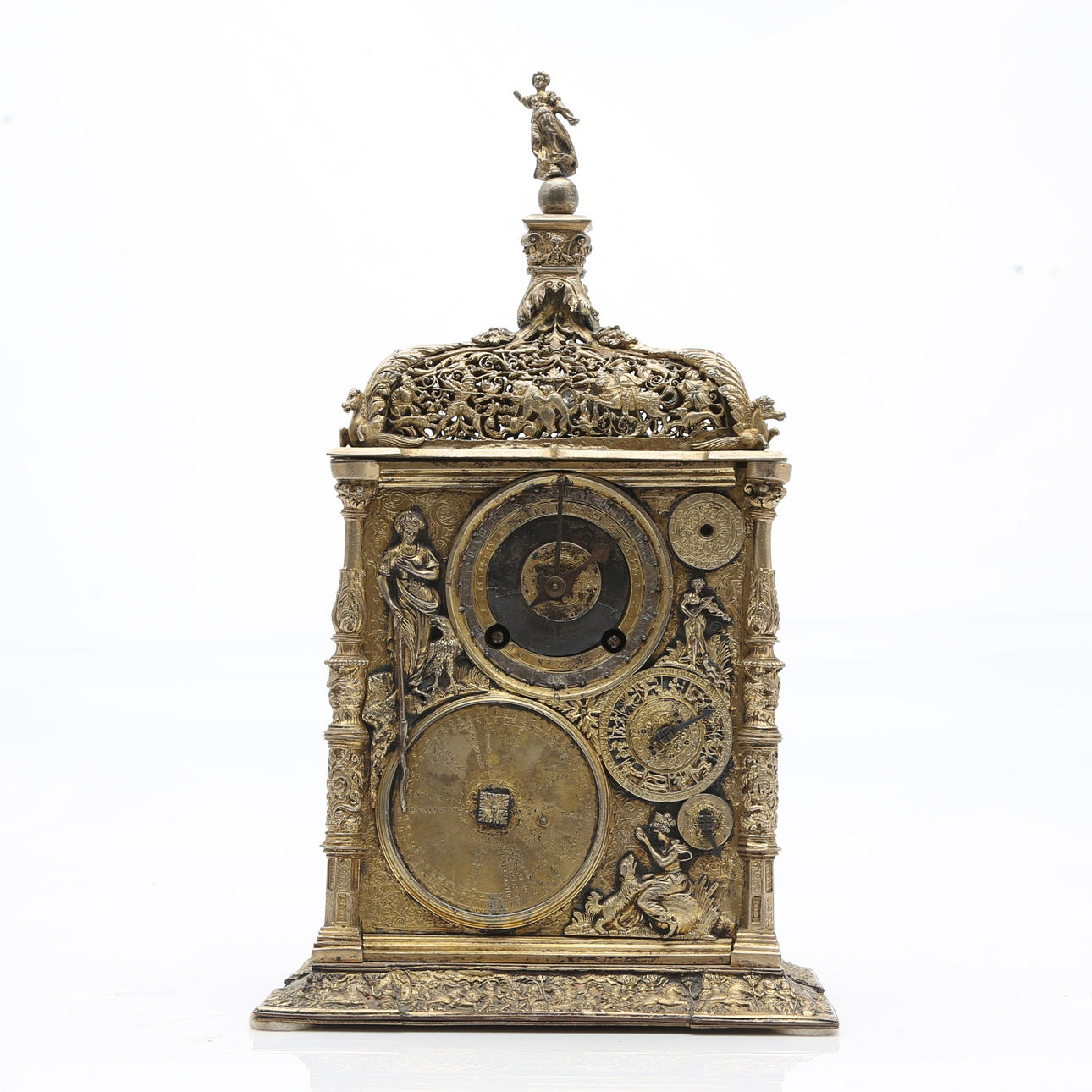 AFTER JEREMIAS METZGER. Renaissance-style astronomical table clock ...