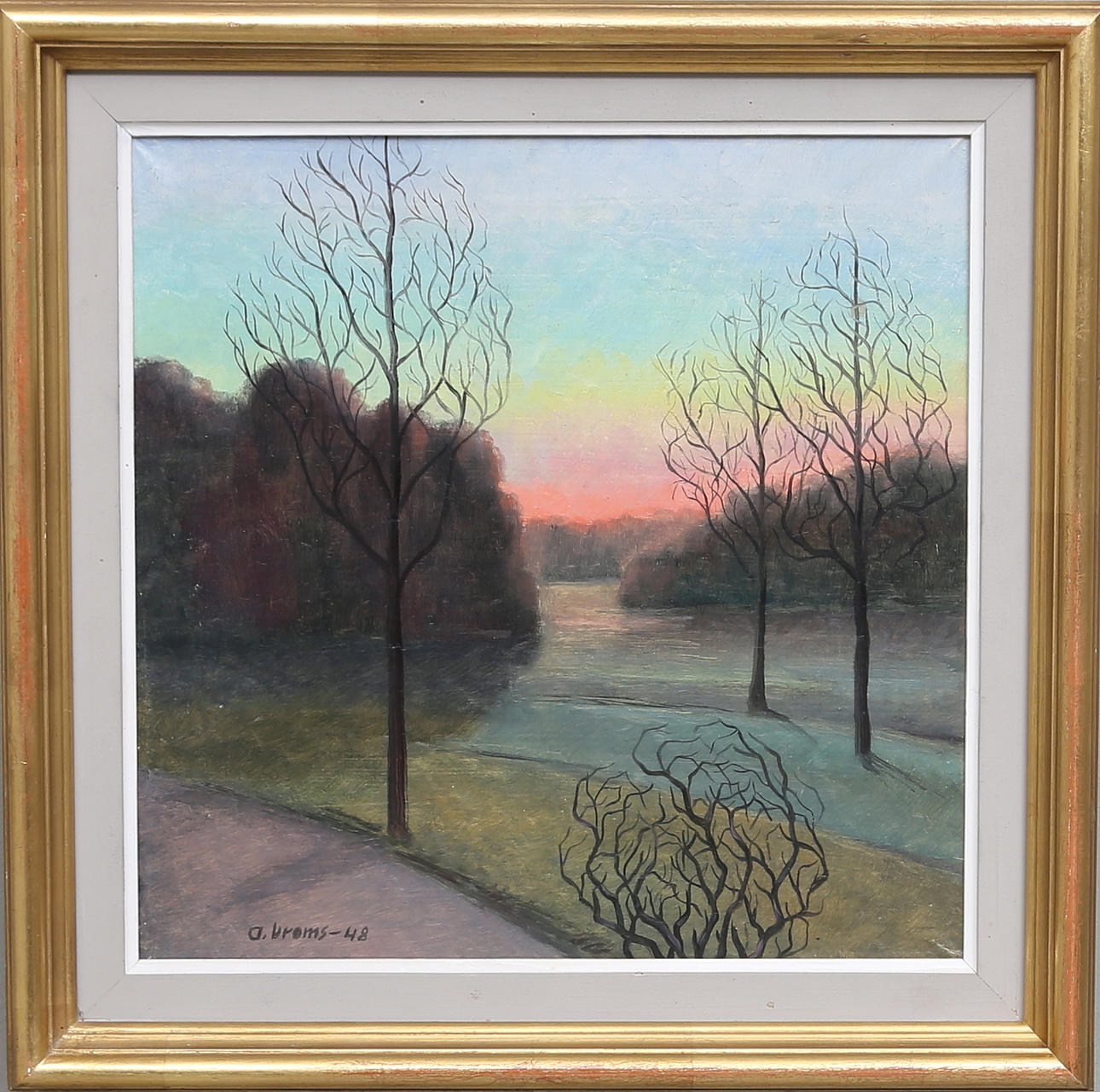 ARVID BROMS. Olja på duk, signerad och daterad -48.
