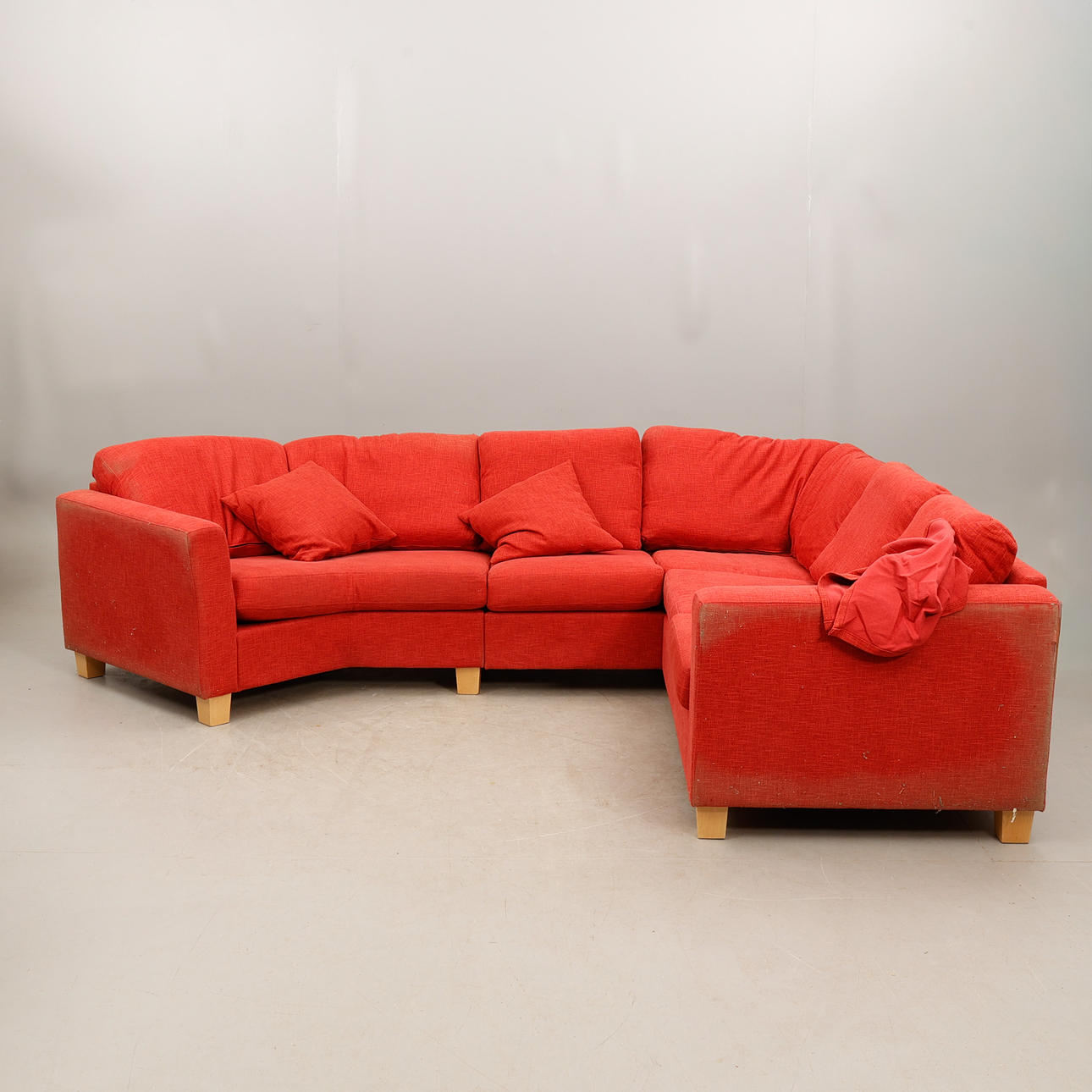 CORNER SOFA, red, contemporary.