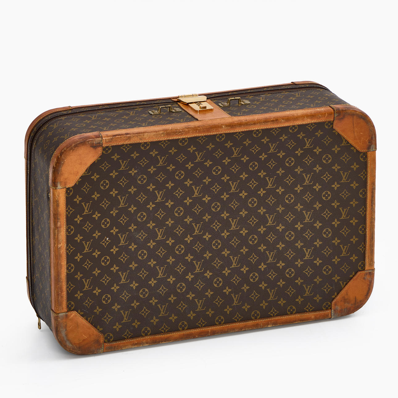 LOUIS VUITTON. Bag, monogram pattern, combination lock, second half of the 20th century.