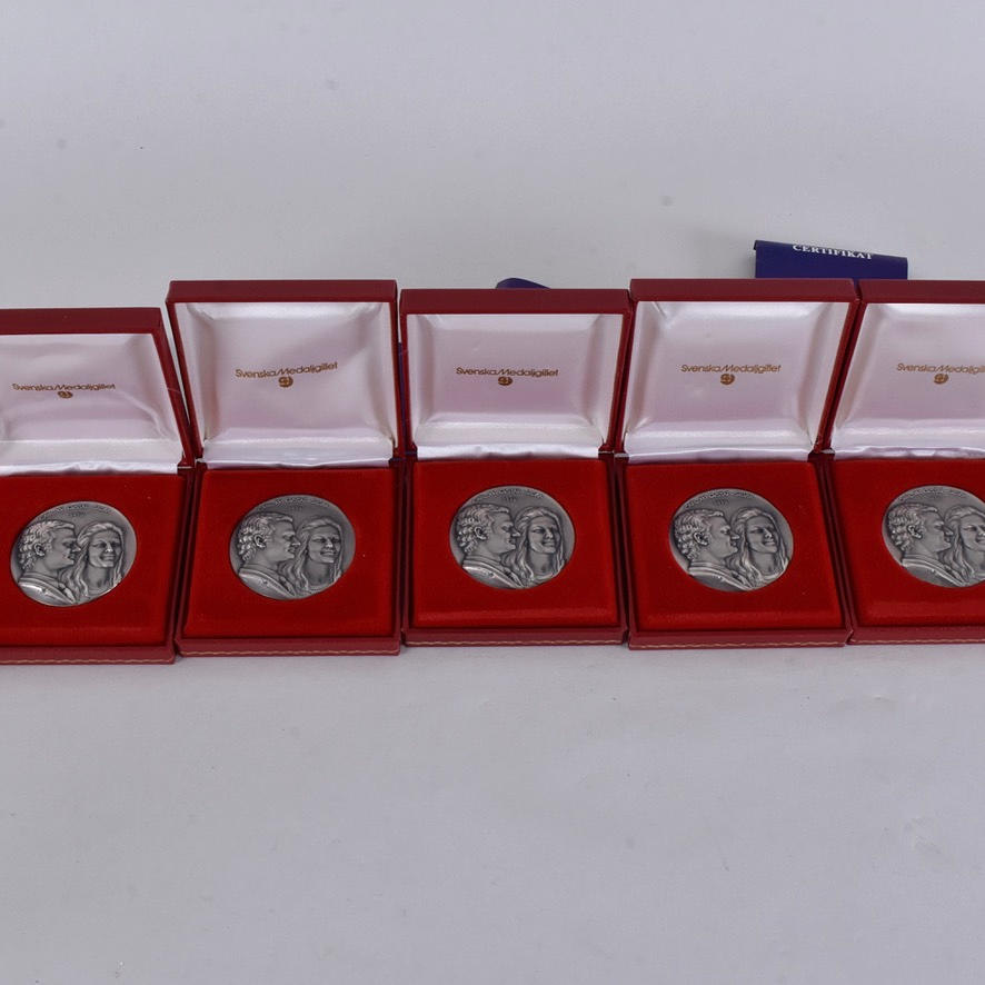 MEDALS, 5 pcs, 999 silver.