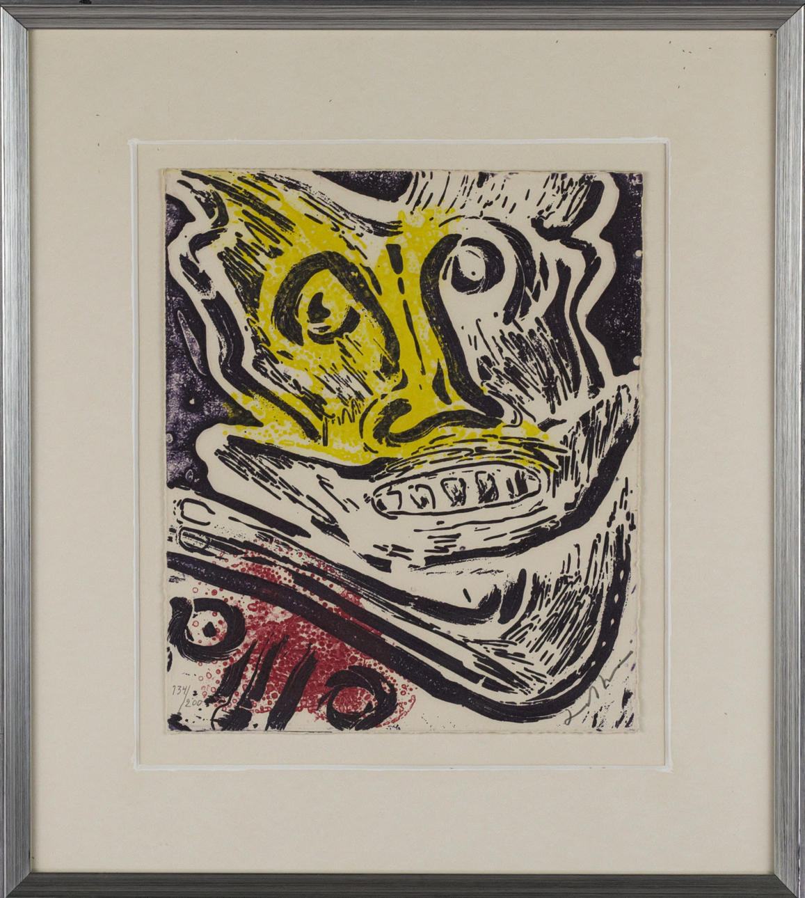 BENGT LINDSTRÖM. Lithograph, 124/200, “Vikingahövding”, signed.