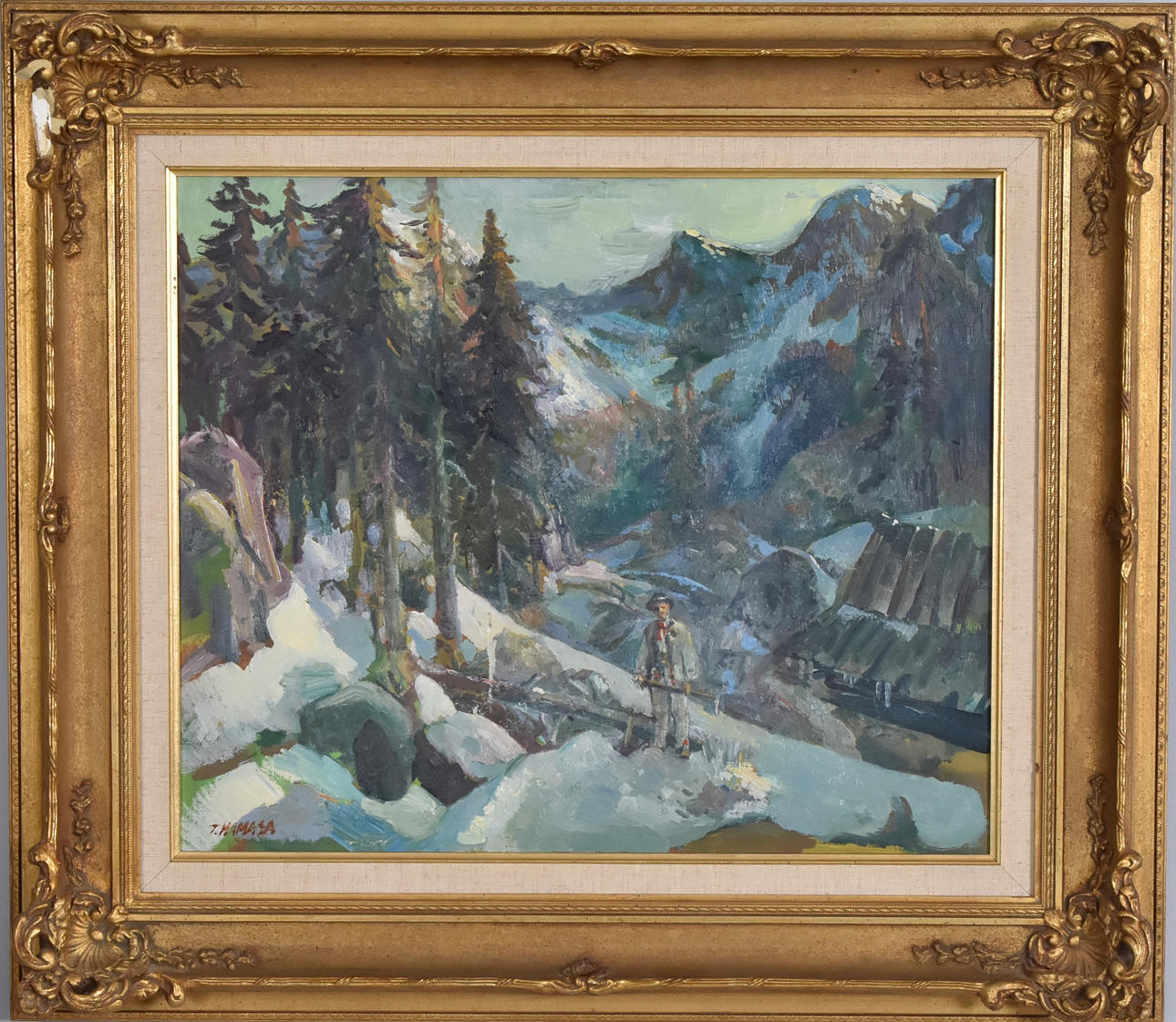 TADEUSZ KAMASA. Oil on panel.