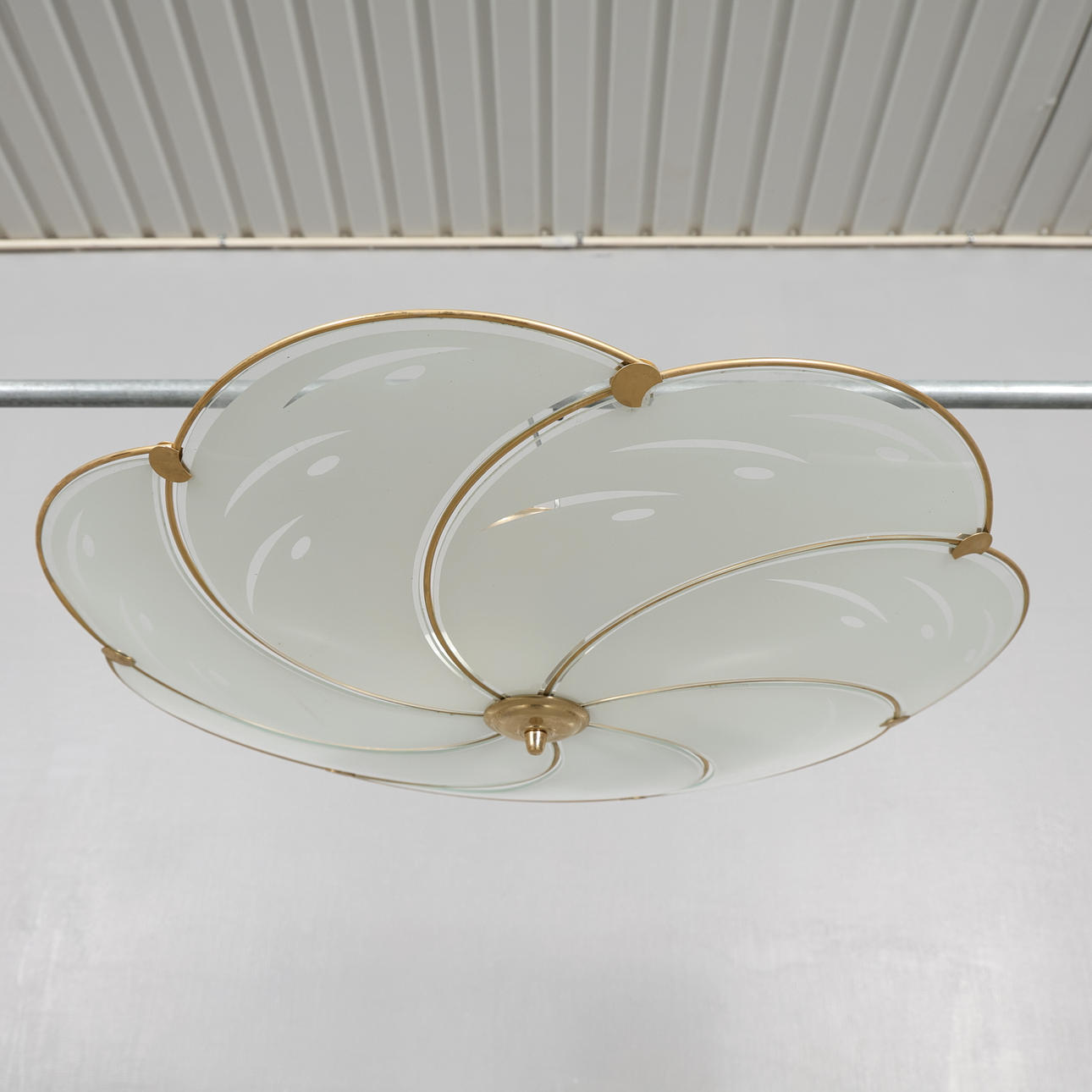 TAKLAMPA glas / metall.