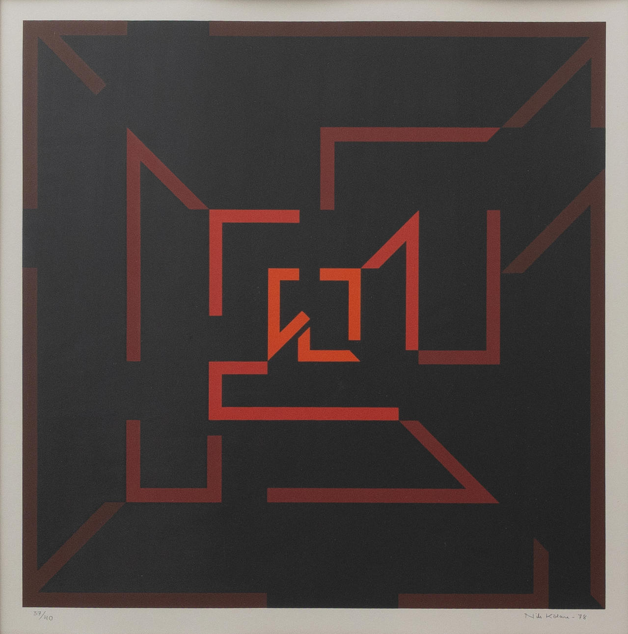NILS KÖLARE. Composition, lithograph no. 37/40, signed and dated -78.