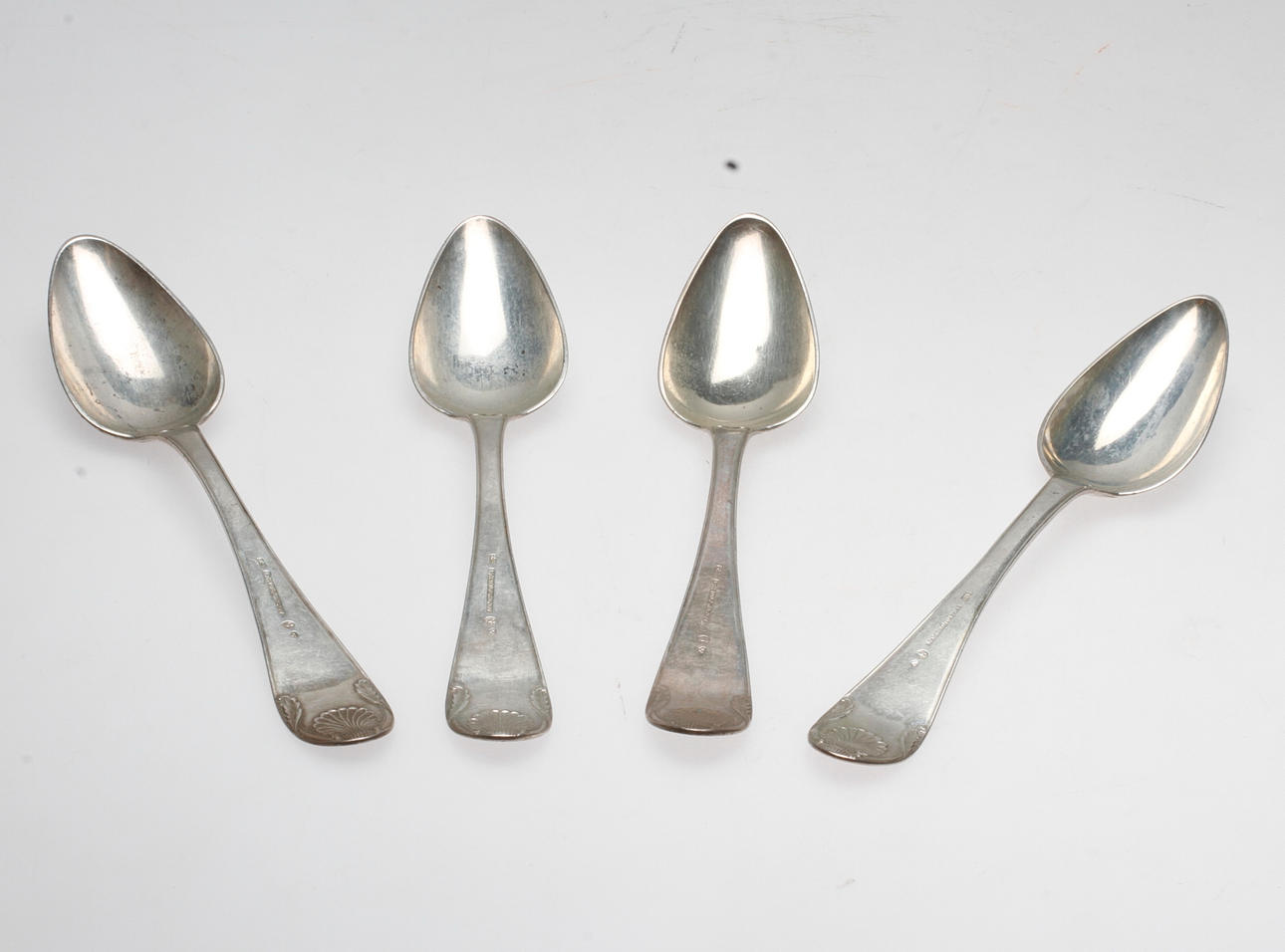 MATSKEDAR, 4 st, silver, stämplad IF Hollman, Skänninge 1840, vikt ca. 269,2 gram.