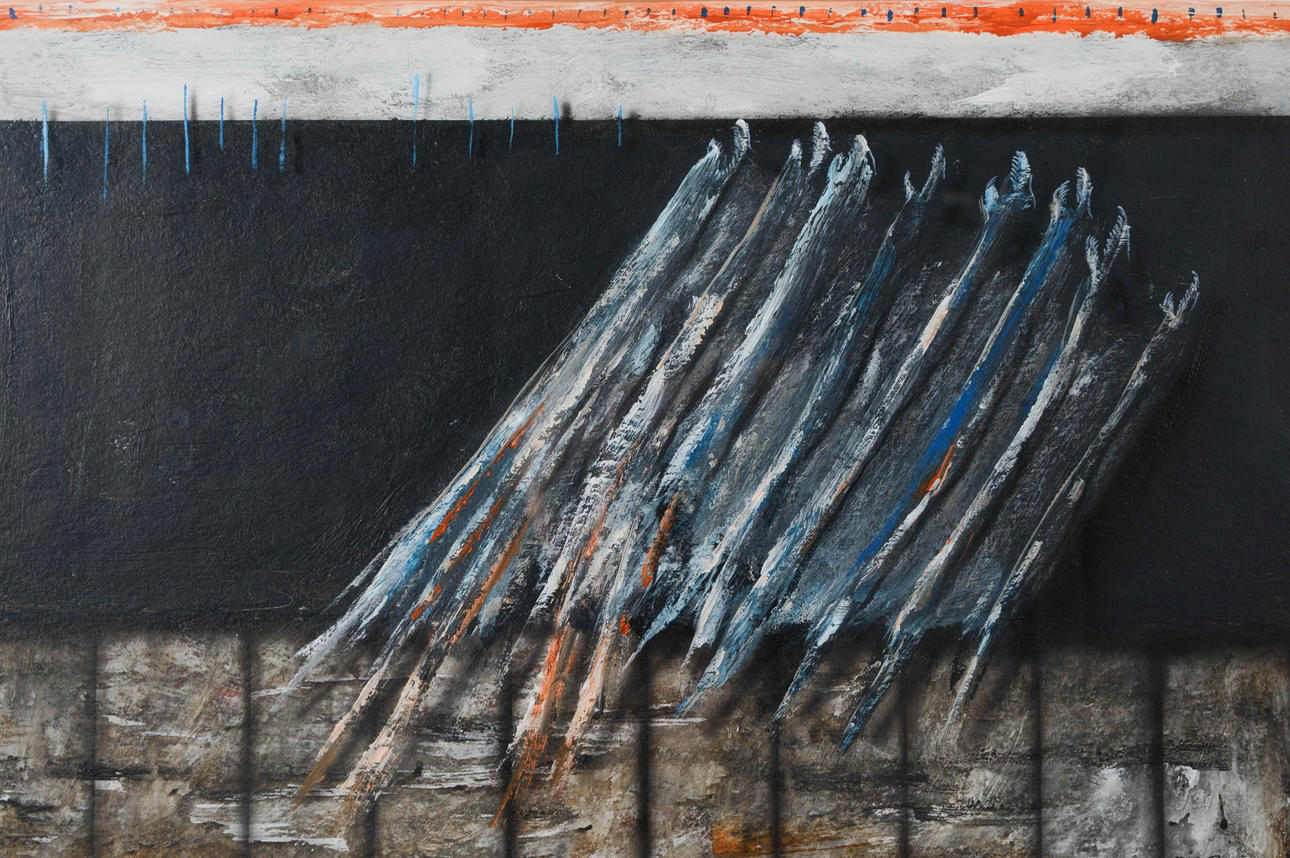STEFAN MÅS PERSSON. Abstract motif, acrylic, signed.