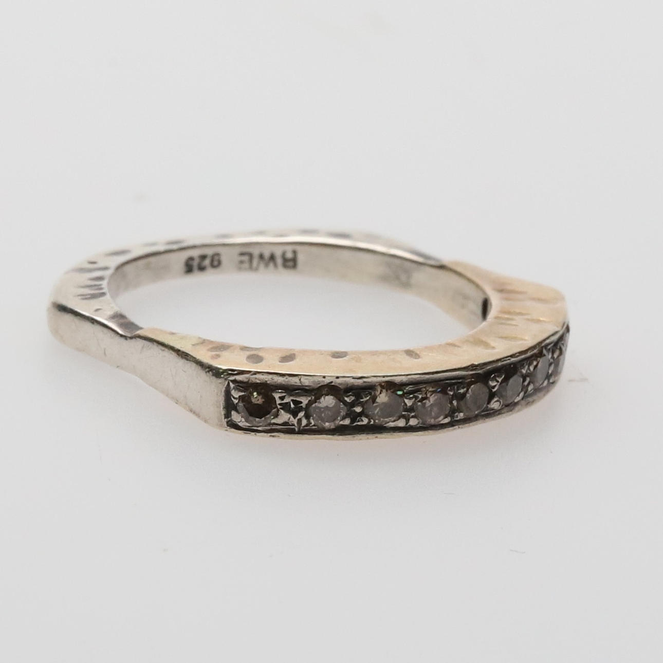 Ring, By Birdie, silver with diamonds.