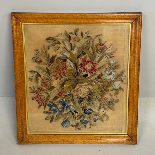 ANTIQUE CROSS STICH EMBROIDERY.