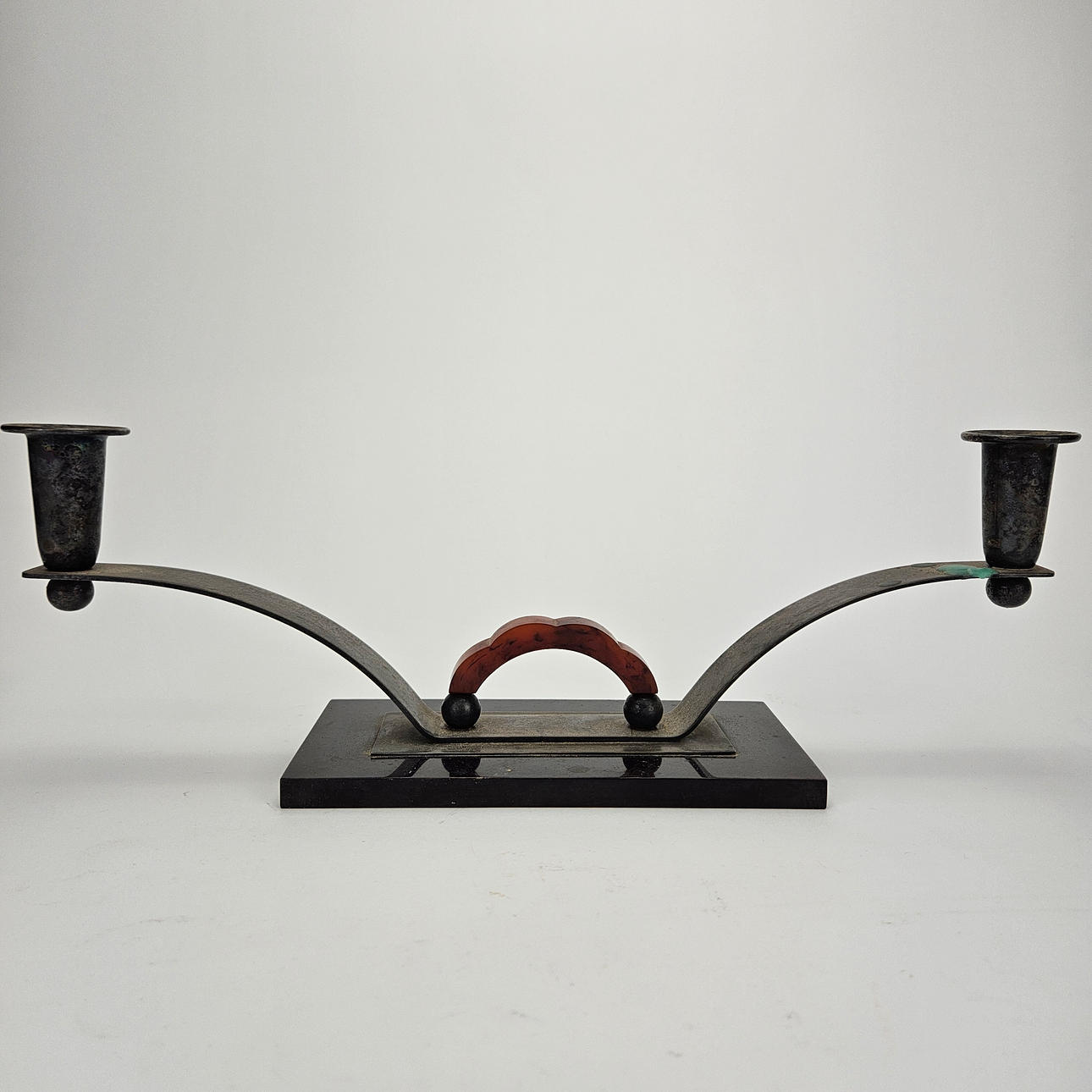 A two-candle chandelier, 1930s/40s.