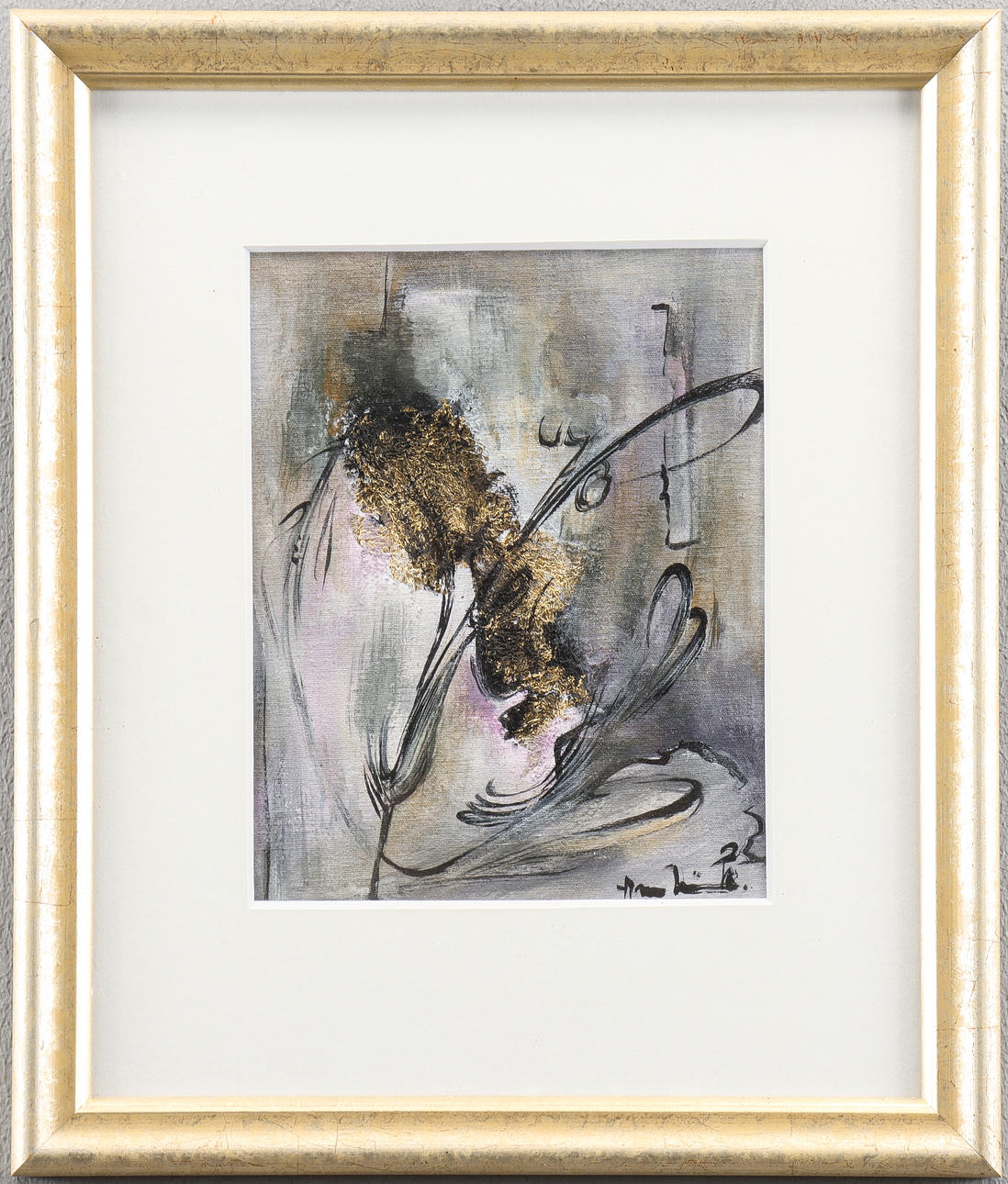 UNIDENTIFIED ARTIST mixed media, signed.