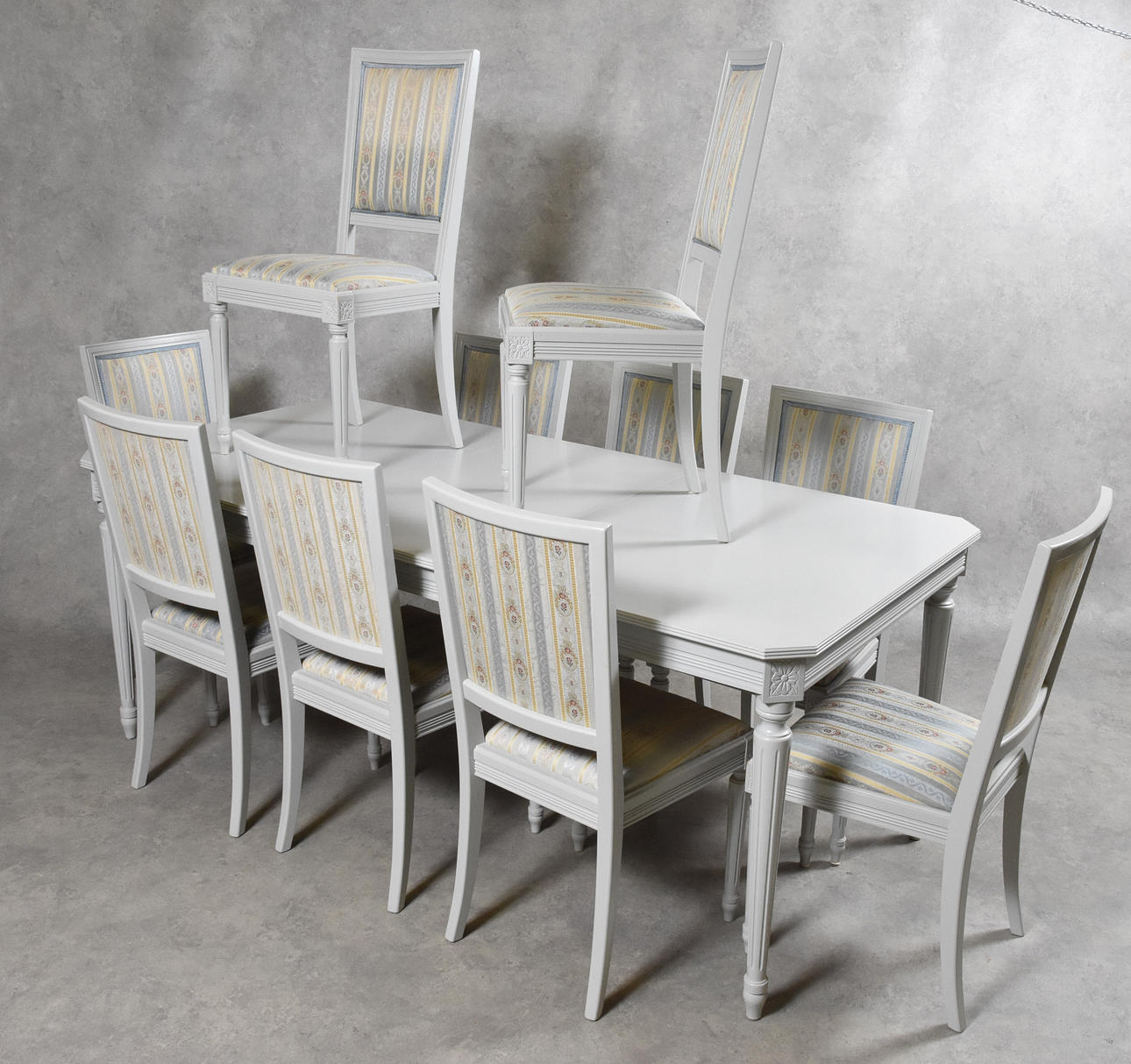 MATSALSMÖBLEMANG,11 delar Gustaviansk stil, 1900 tal.