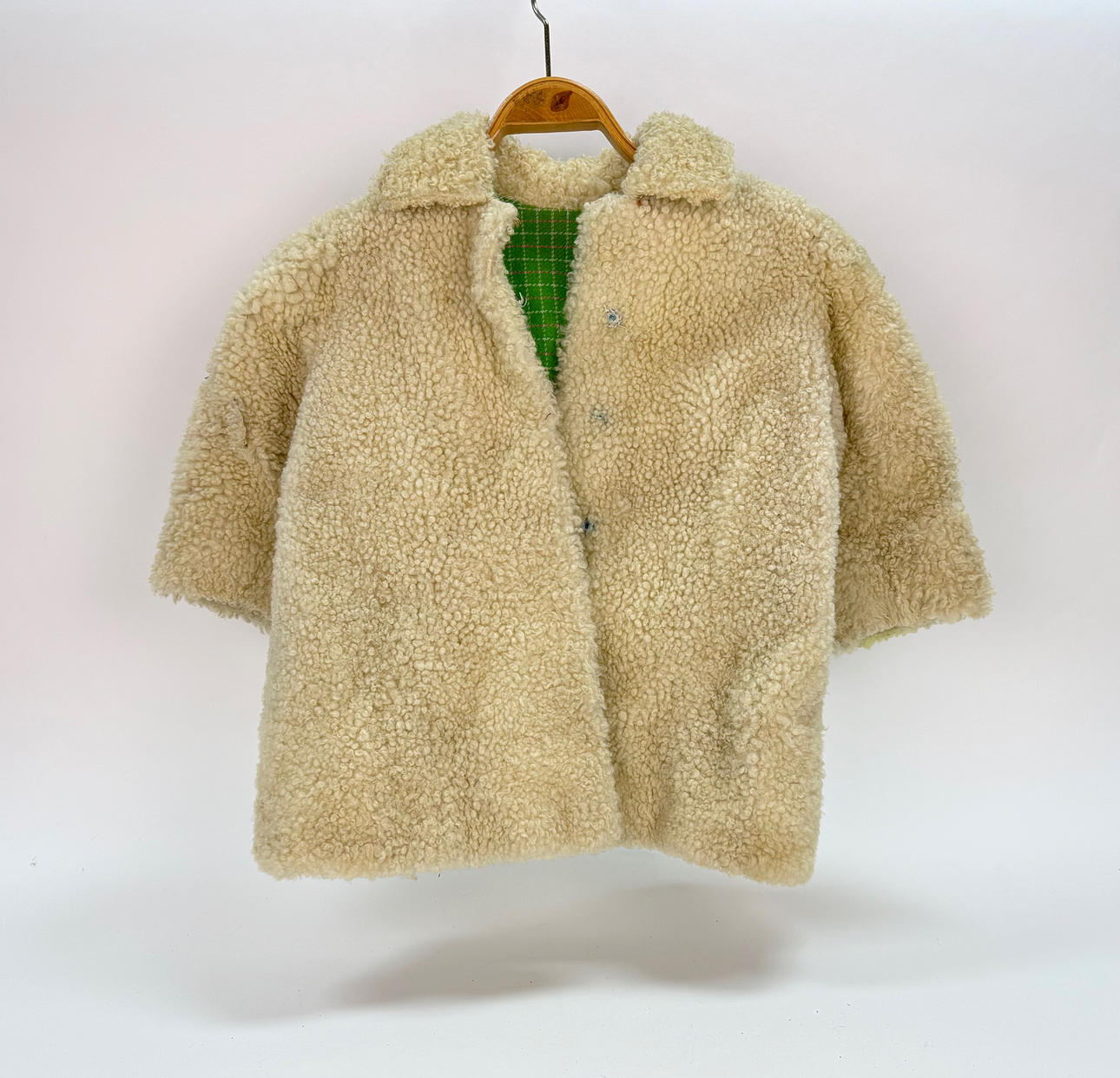 Children's fur coat, sheep, 1900's.