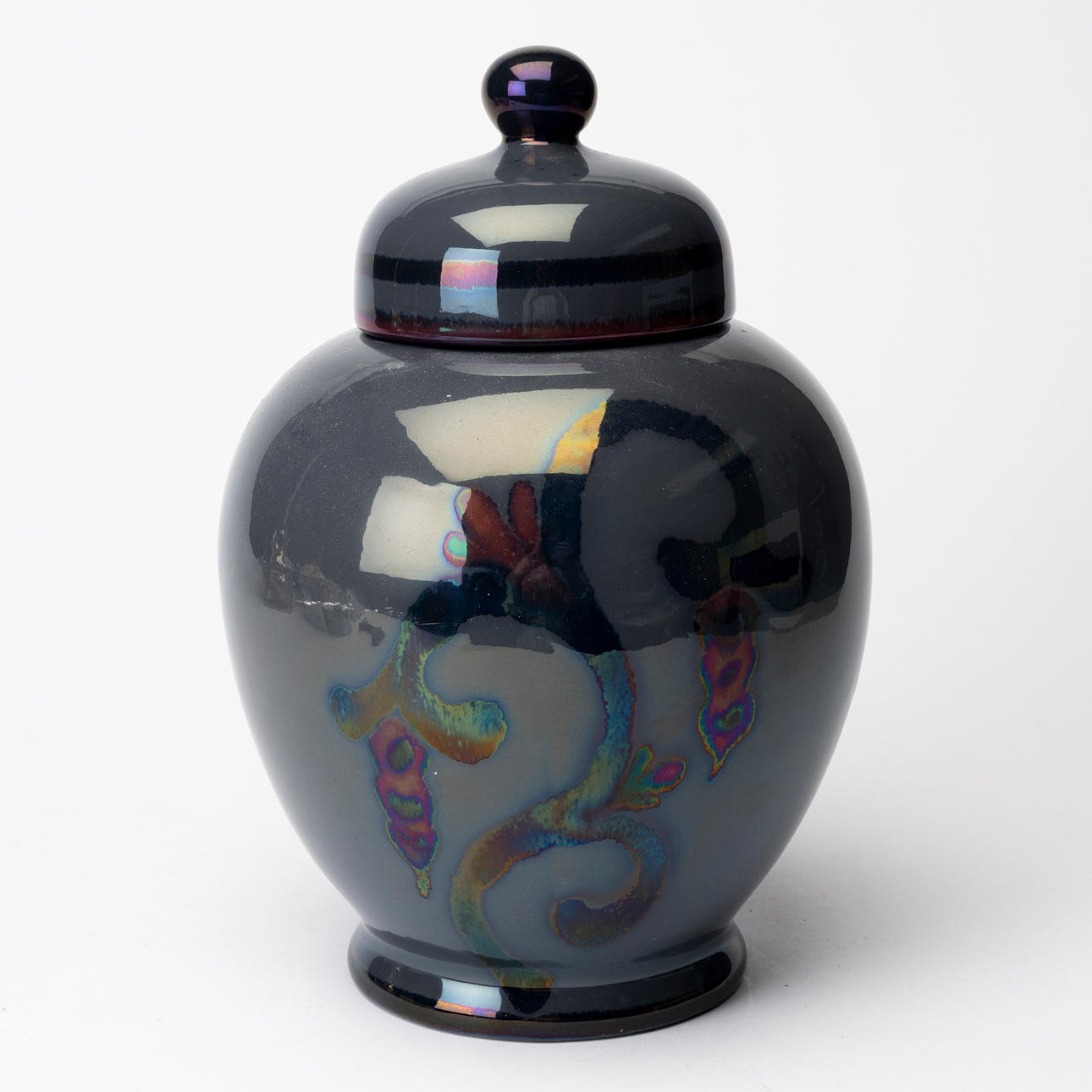 EDGAR BÖCKMAN. Lockurna, stengods med lysterglasyr, Höganäs, 1930-tal.