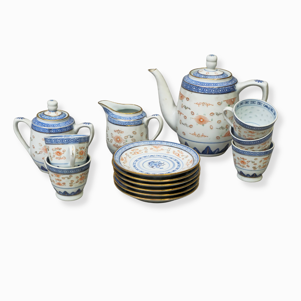 ORIENTAL COFFEE SET 6 SERVICES.