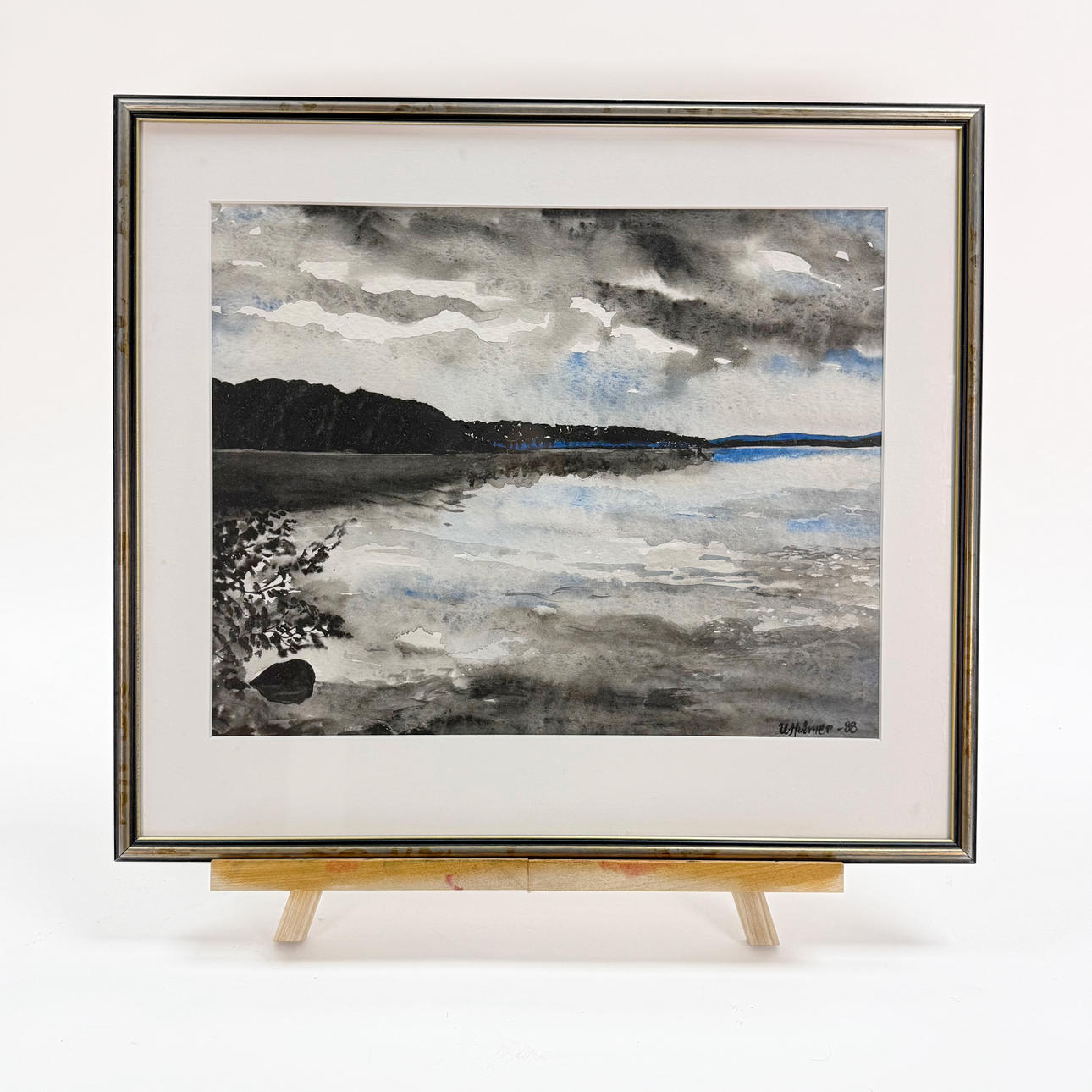 U. HOLMER. WATERCOLOUR, unidentified artist, dated -88.