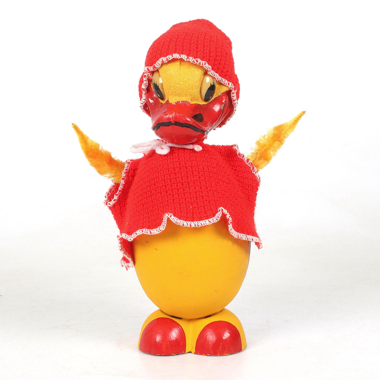 A papier mache Easter egg, Duck, mid 20th century.