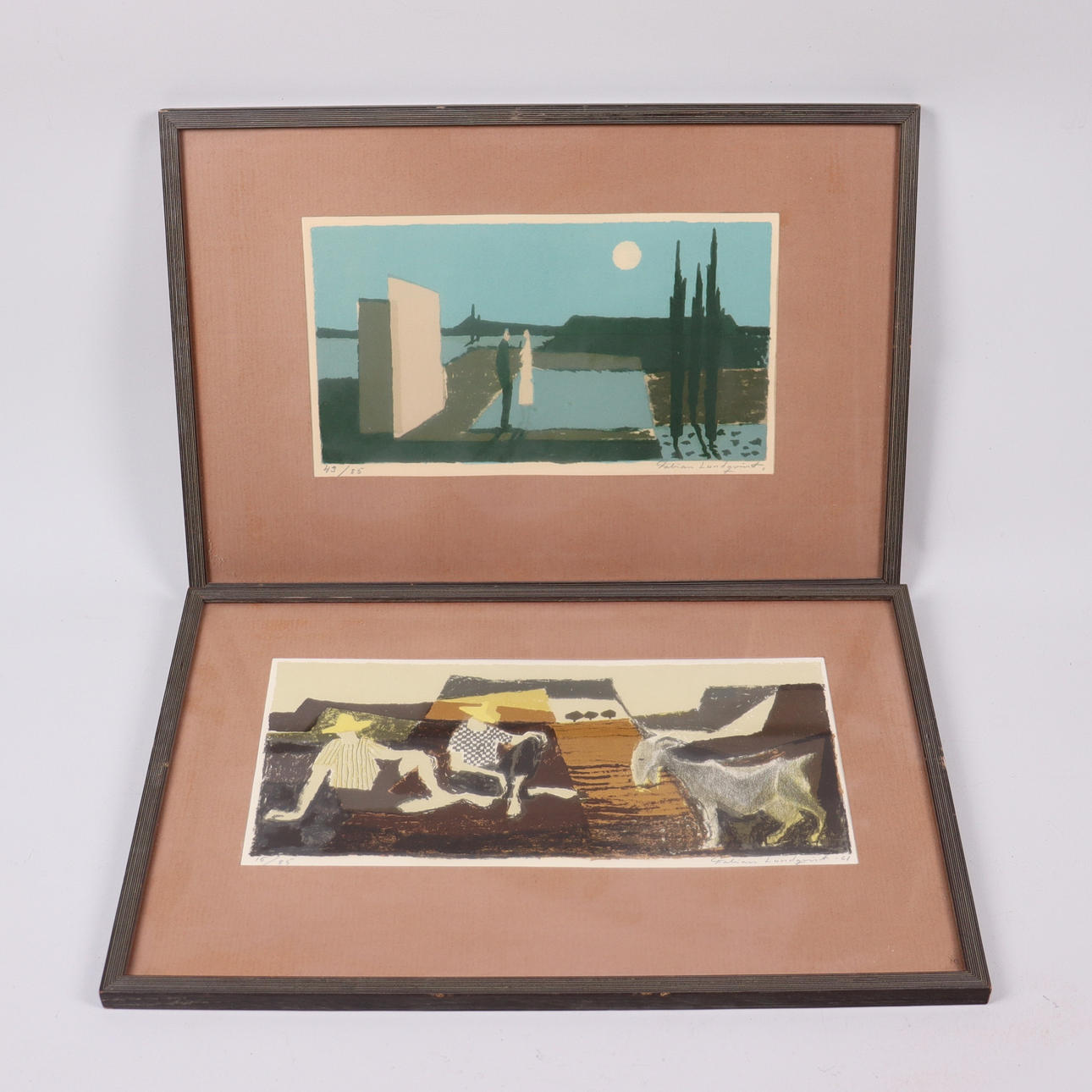 FABIAN LUNDQVIST. litografier, 2 st.