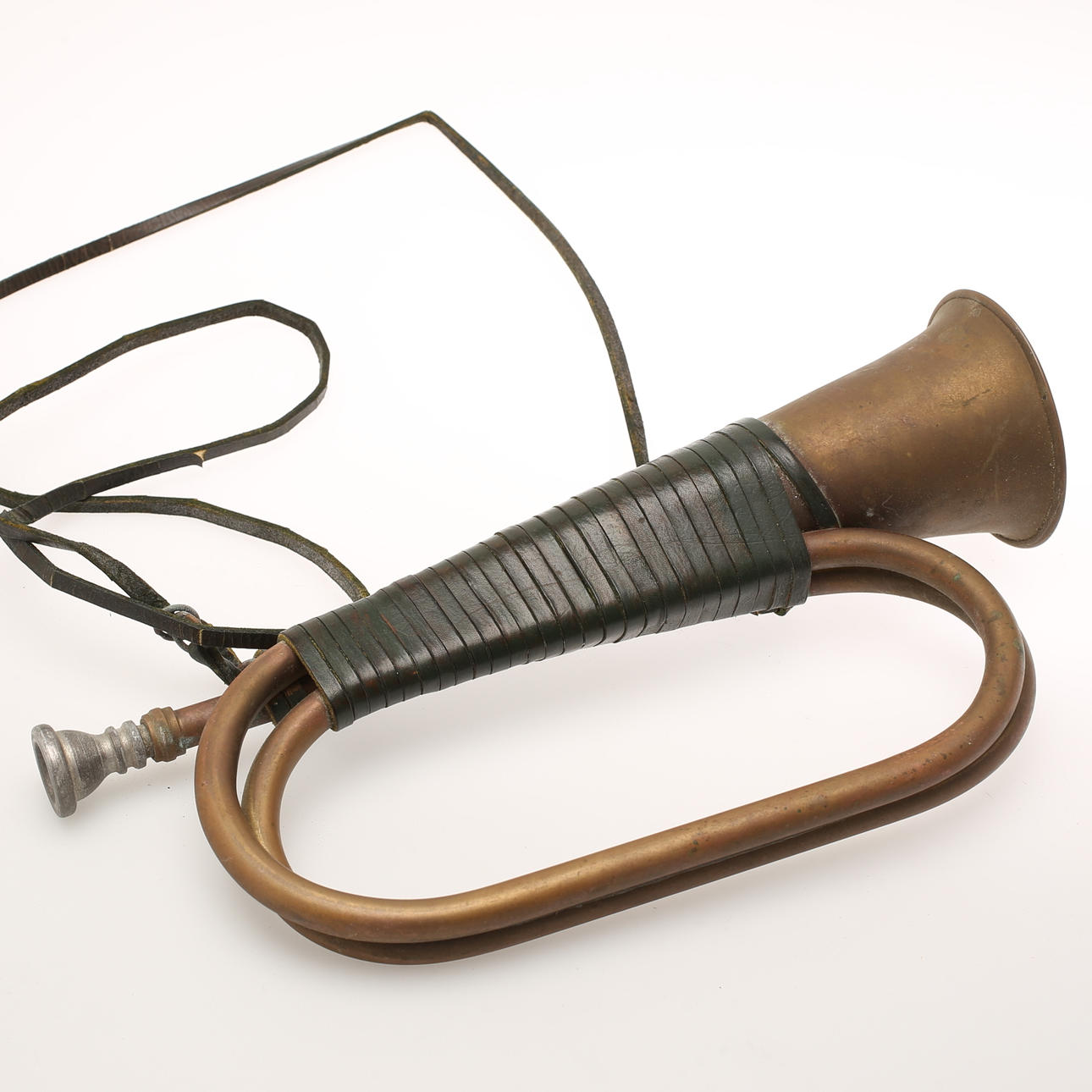 JAKTHORN, mässing, tidigt 1900-tal.