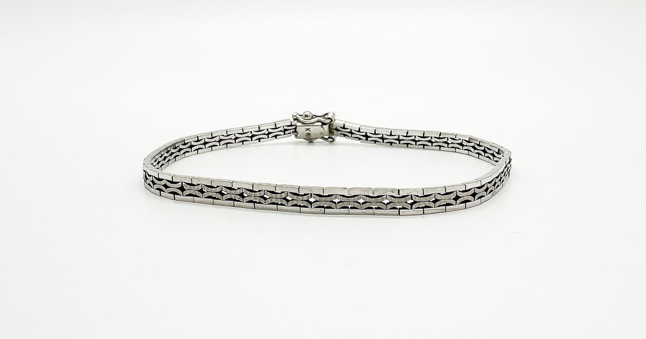 ARMBAND, 18k Vitguld.