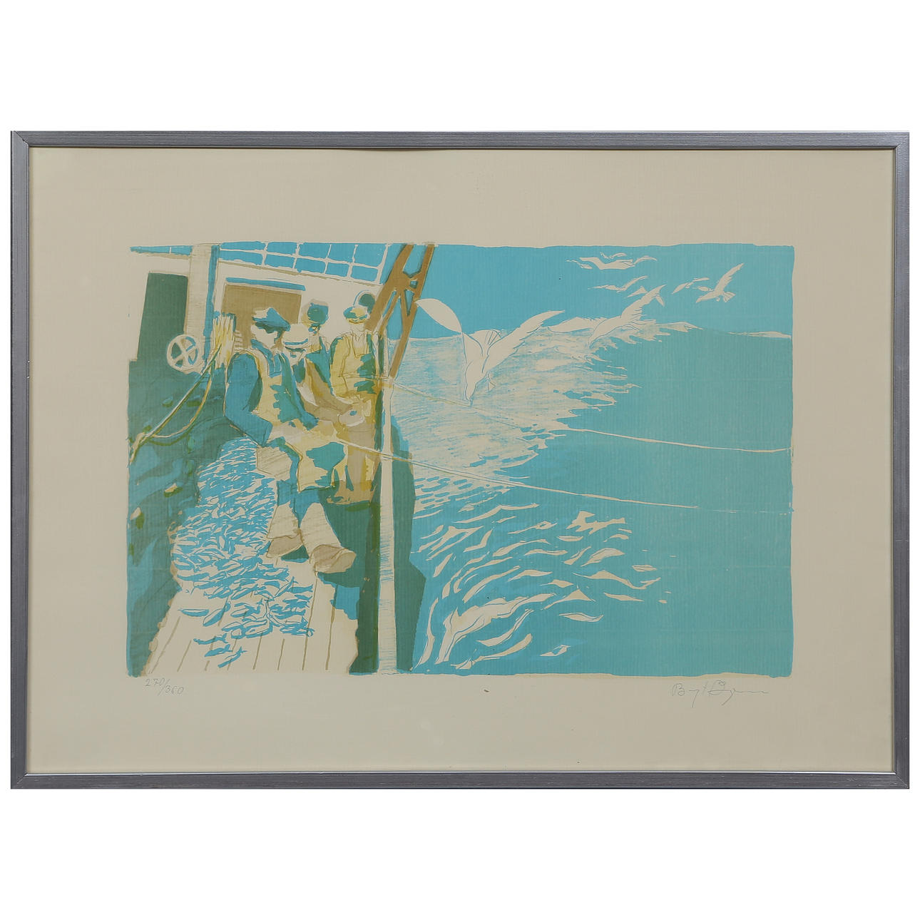 BENGT ÅGREN, LITHOGRAPH IN COLOURS 270/360, SIGNED.