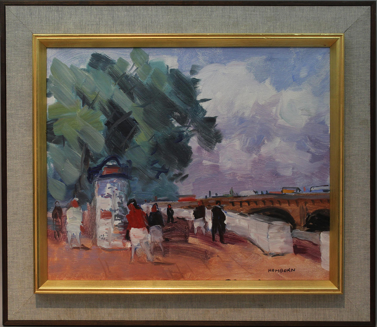 AXEL HAMBORN. Motiv från Paris (2) Oljor på duk. Signerade Hamborn.