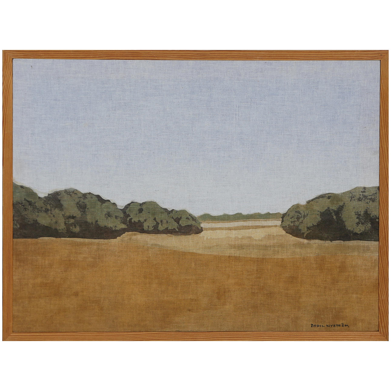 BODIL NYSTRÖM, TEXTILE PAINTING, SIGNED.