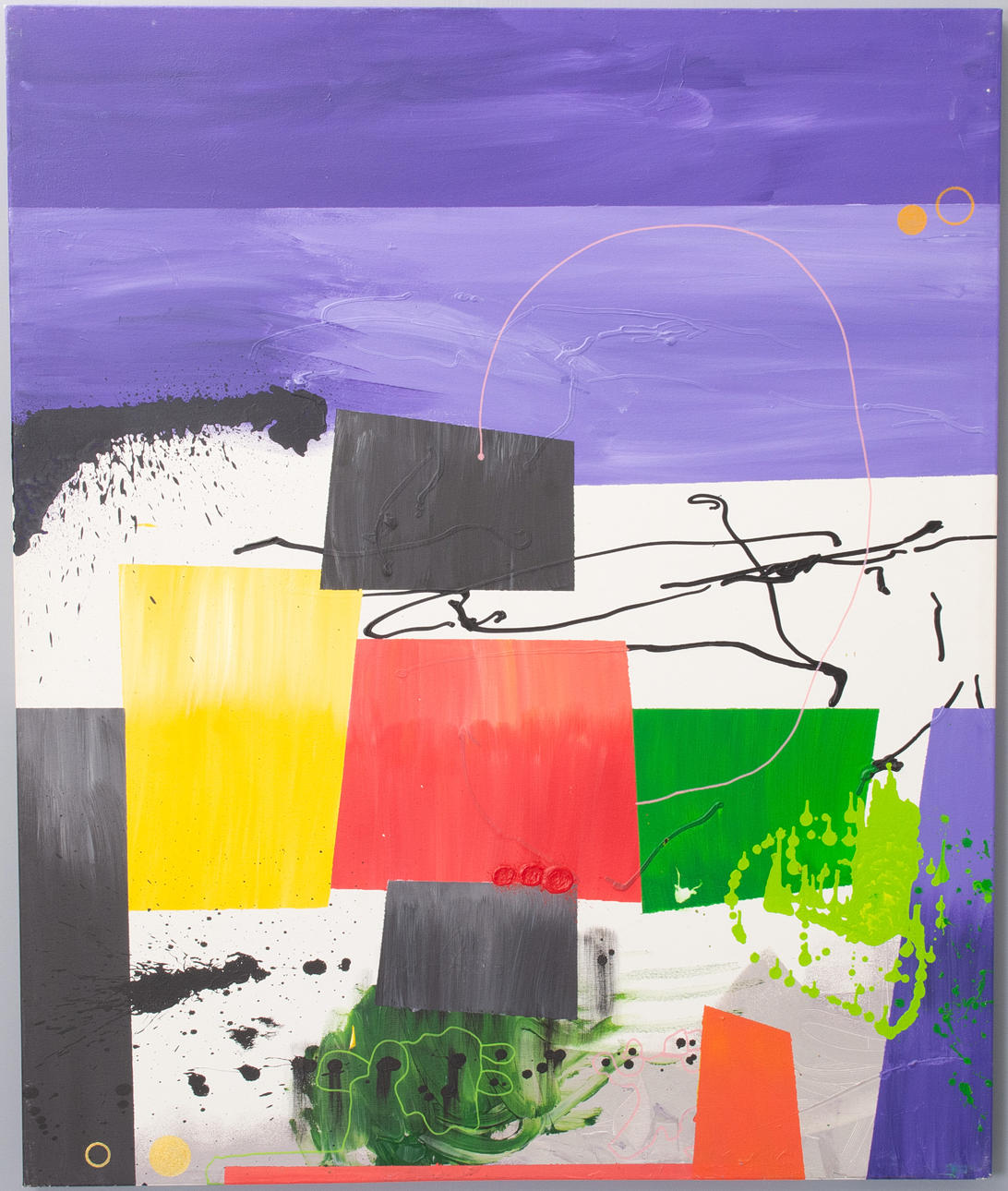 CHRISTINA JULSGAARD. ABSTRACT composition on canvas. Denmark.