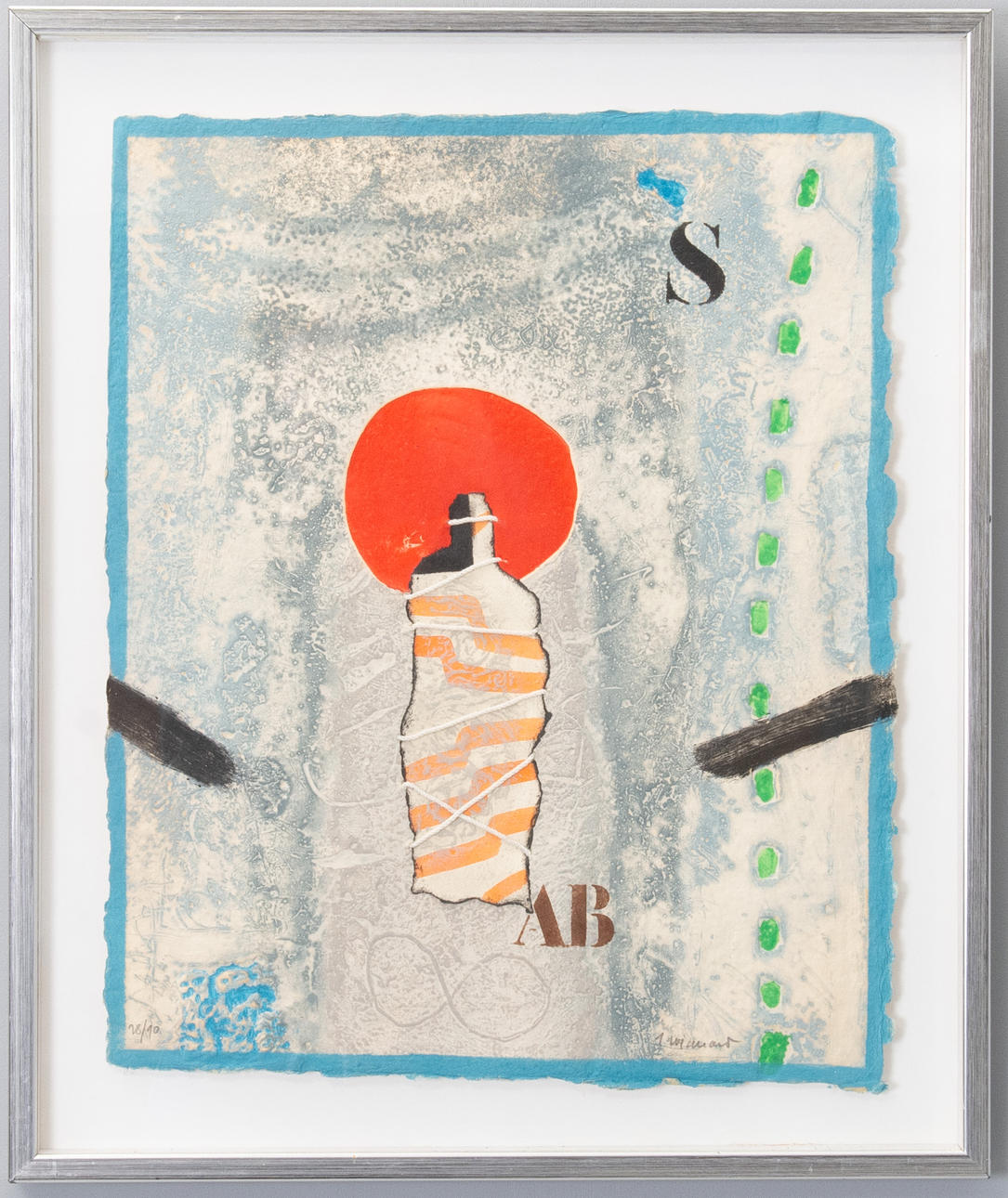 James coignard mixed media. Framed, signed.