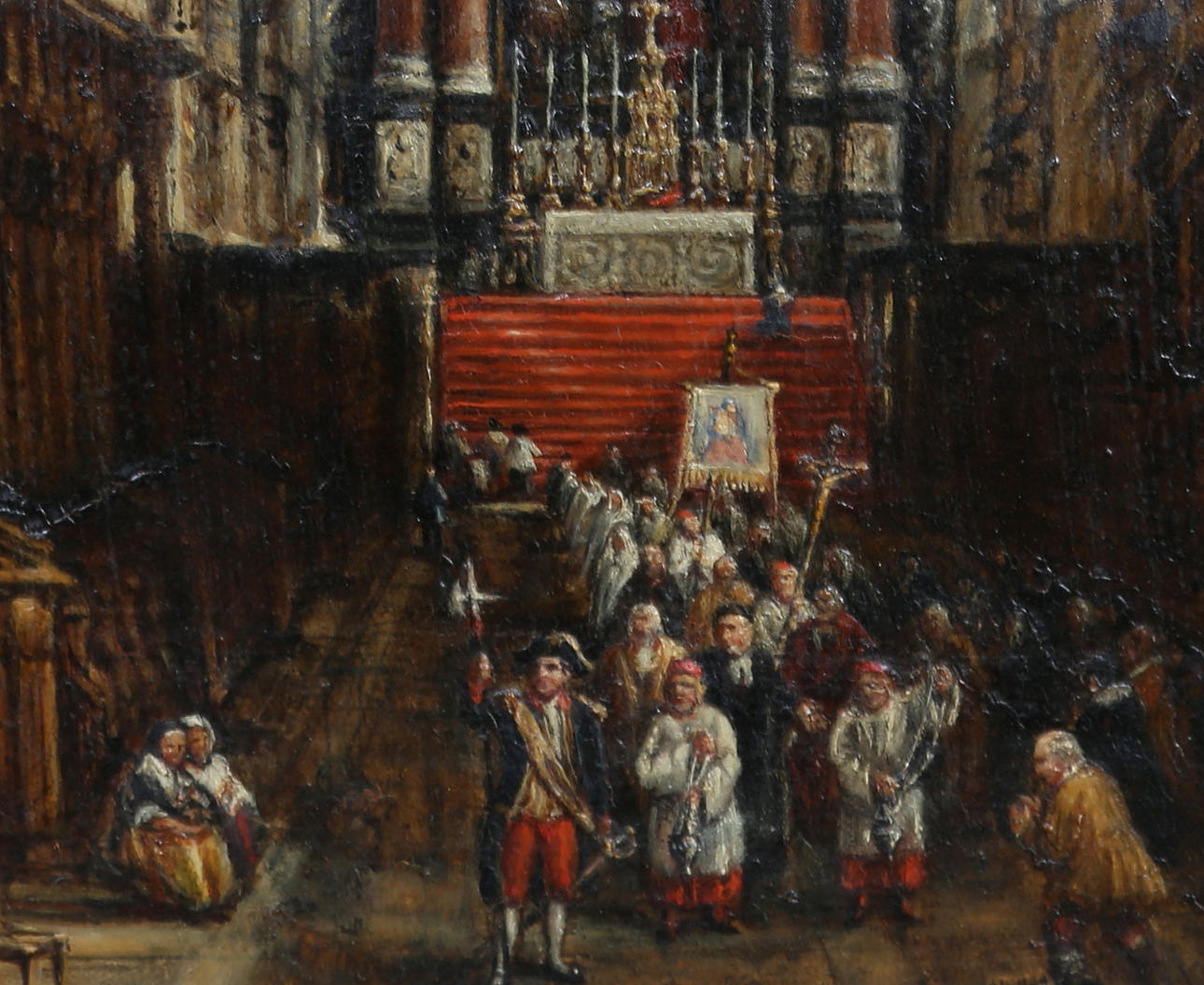 OIDENTIFIERAD KONSTNÄR. Olja på pannå, signerad EWJ.