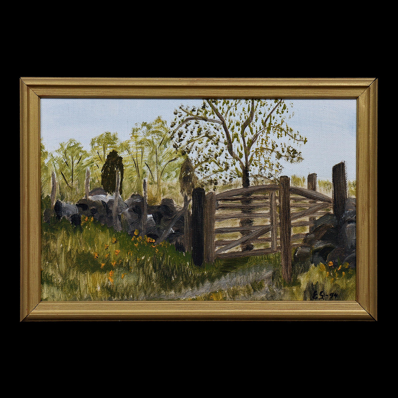 UNIDENTIFIED ARTIST, OIL ON PANEL, SIGNED, DATED.