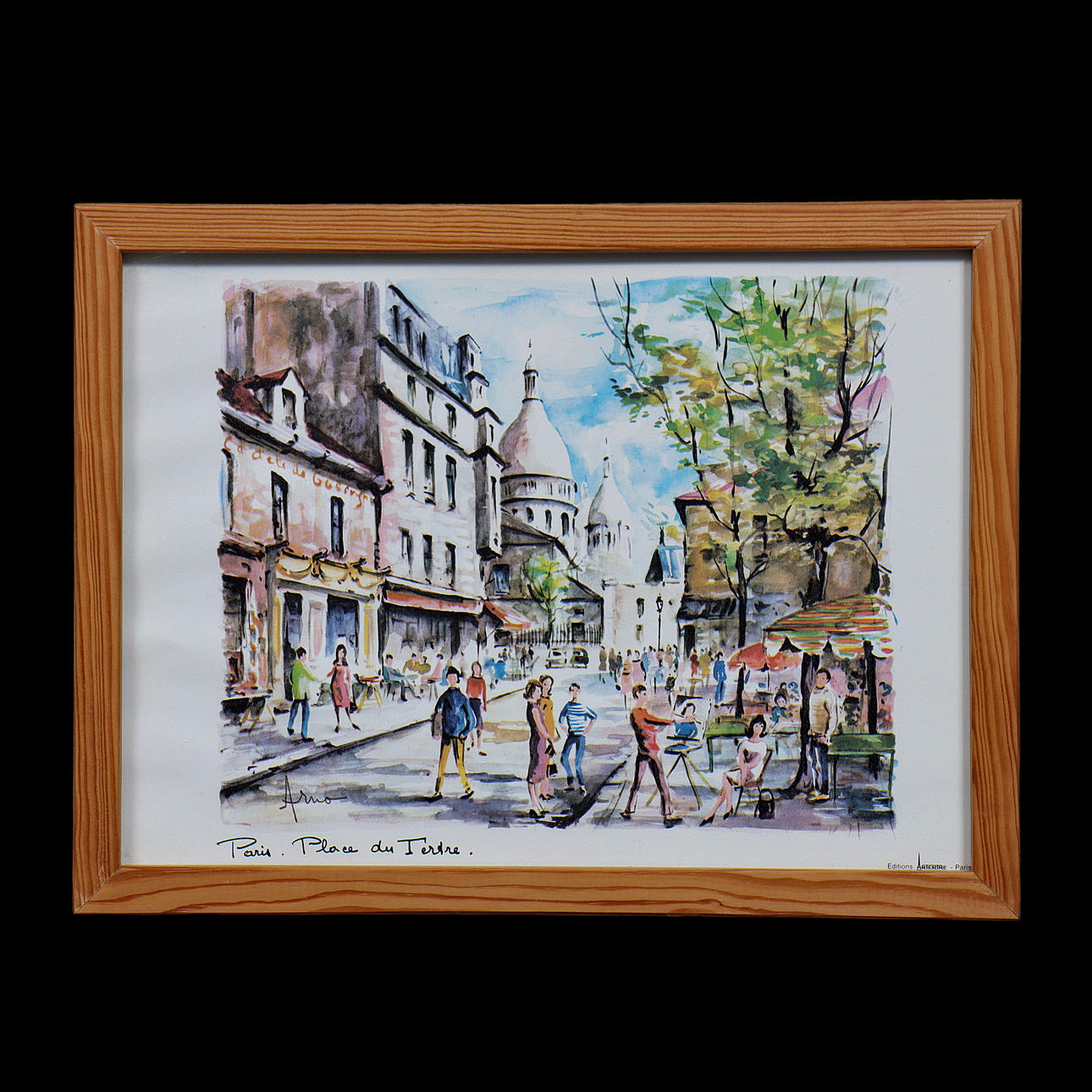 PARIS “PLACE DU TERTRE” PRINT, GLAZED.