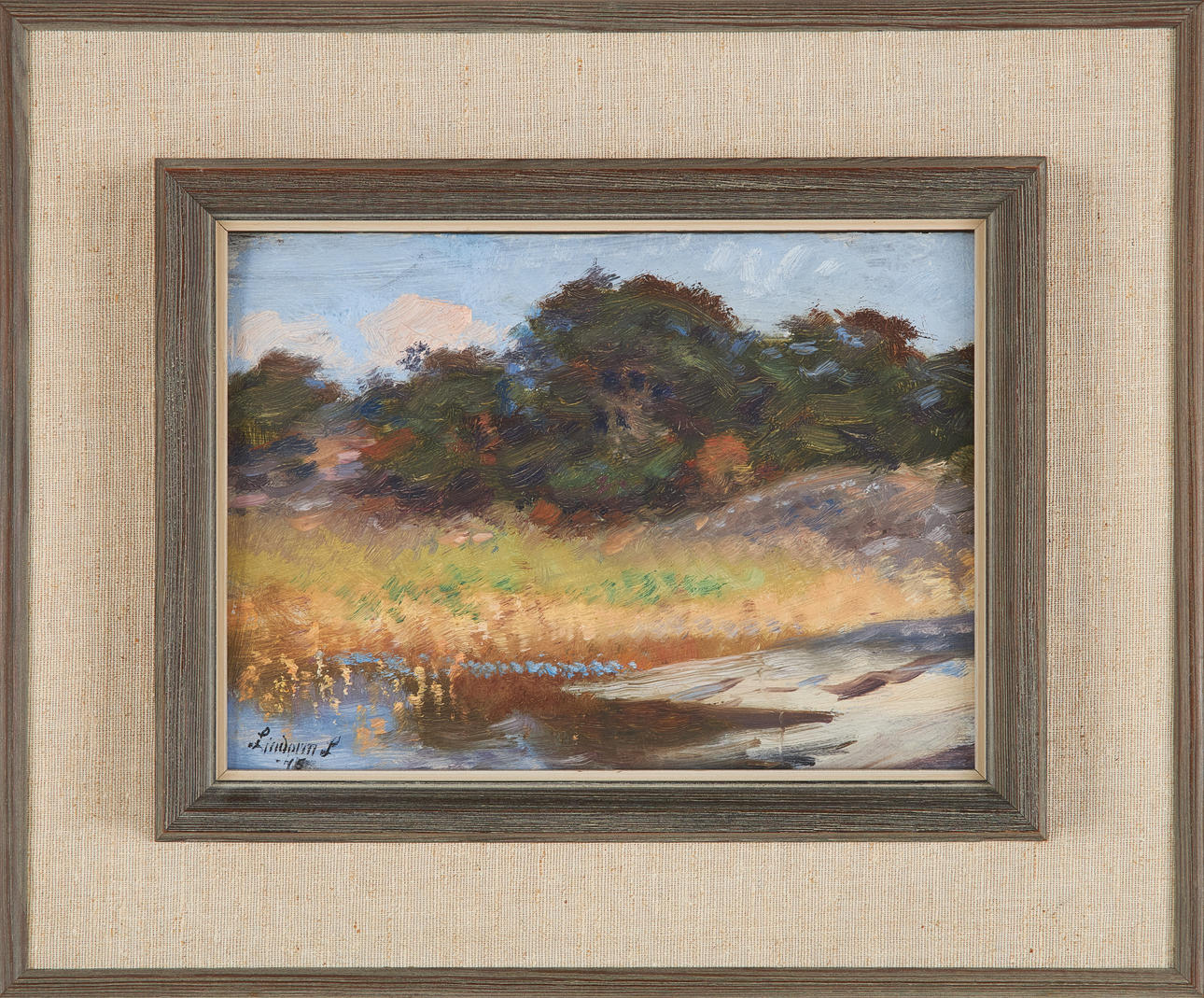 LINDORM LILJEFORS. Beach lot, oil on panel, signed and dated 45.