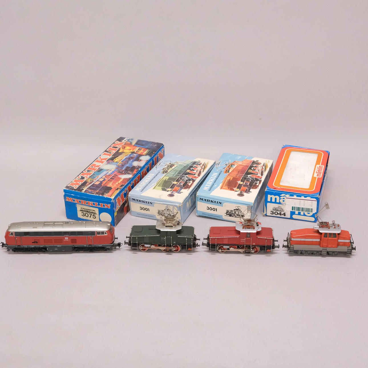 MARKLIN. MODEL RAILWAY, FOUR LOCOMOTIVES. SCALE H0.