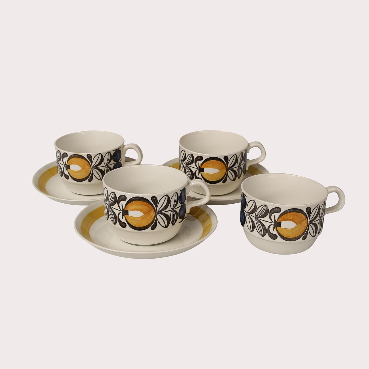 CARL-HARRY STÅLHANE. TEKOPPAR, 7 delar, Rörstrand "Tuva".