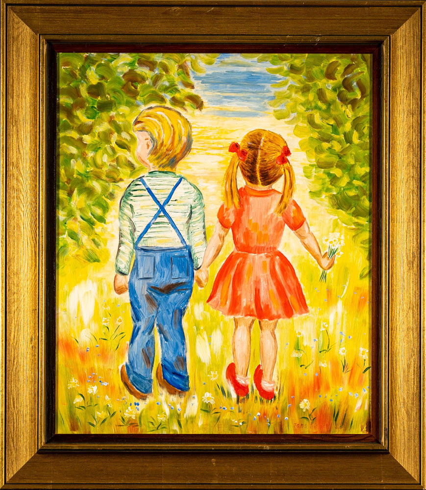 OIDENTIFIERAD KONSTNÄR. signed, “When We Were Little”.