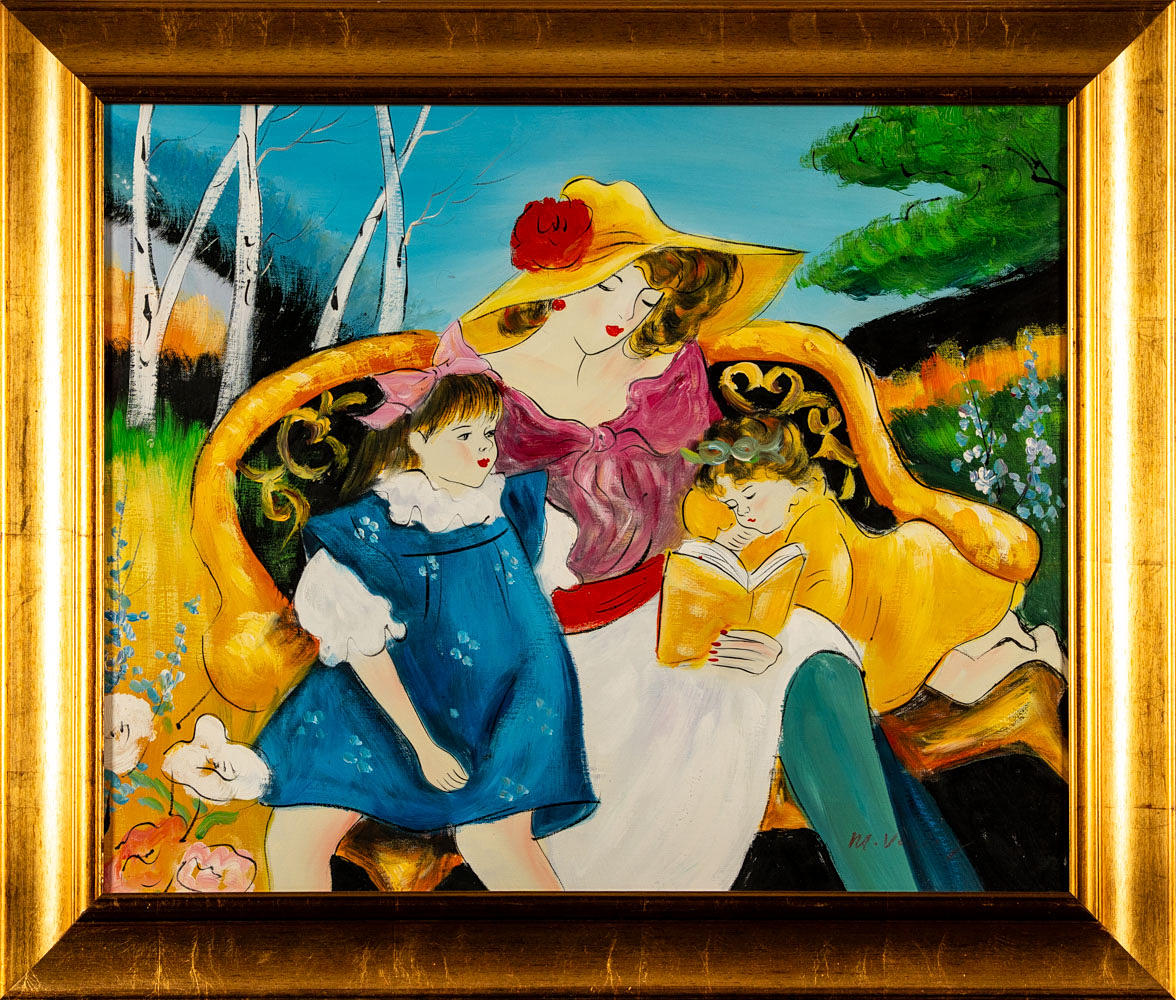 MARY VARLEY. Olja på duk, signerad.